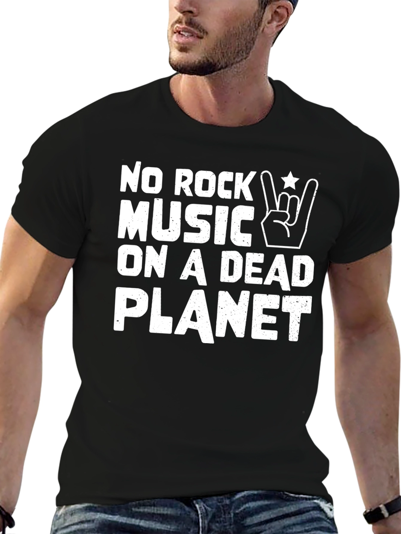 No Rock Music On A Dead Planet Graphic Tee
