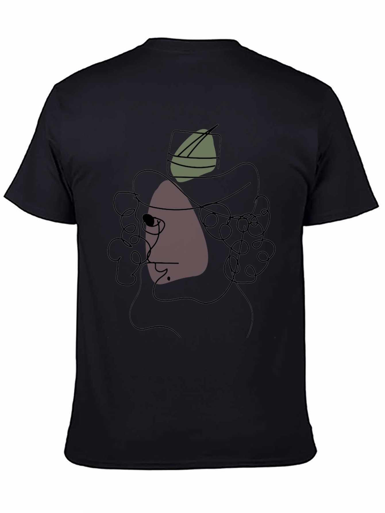 Abstract Single Line Portrait Graphic Tee