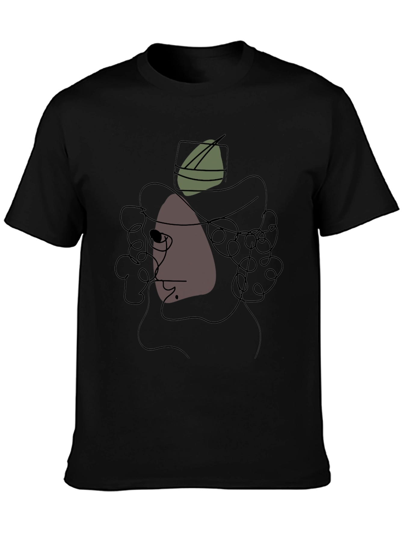Abstract Single Line Portrait Graphic Tee