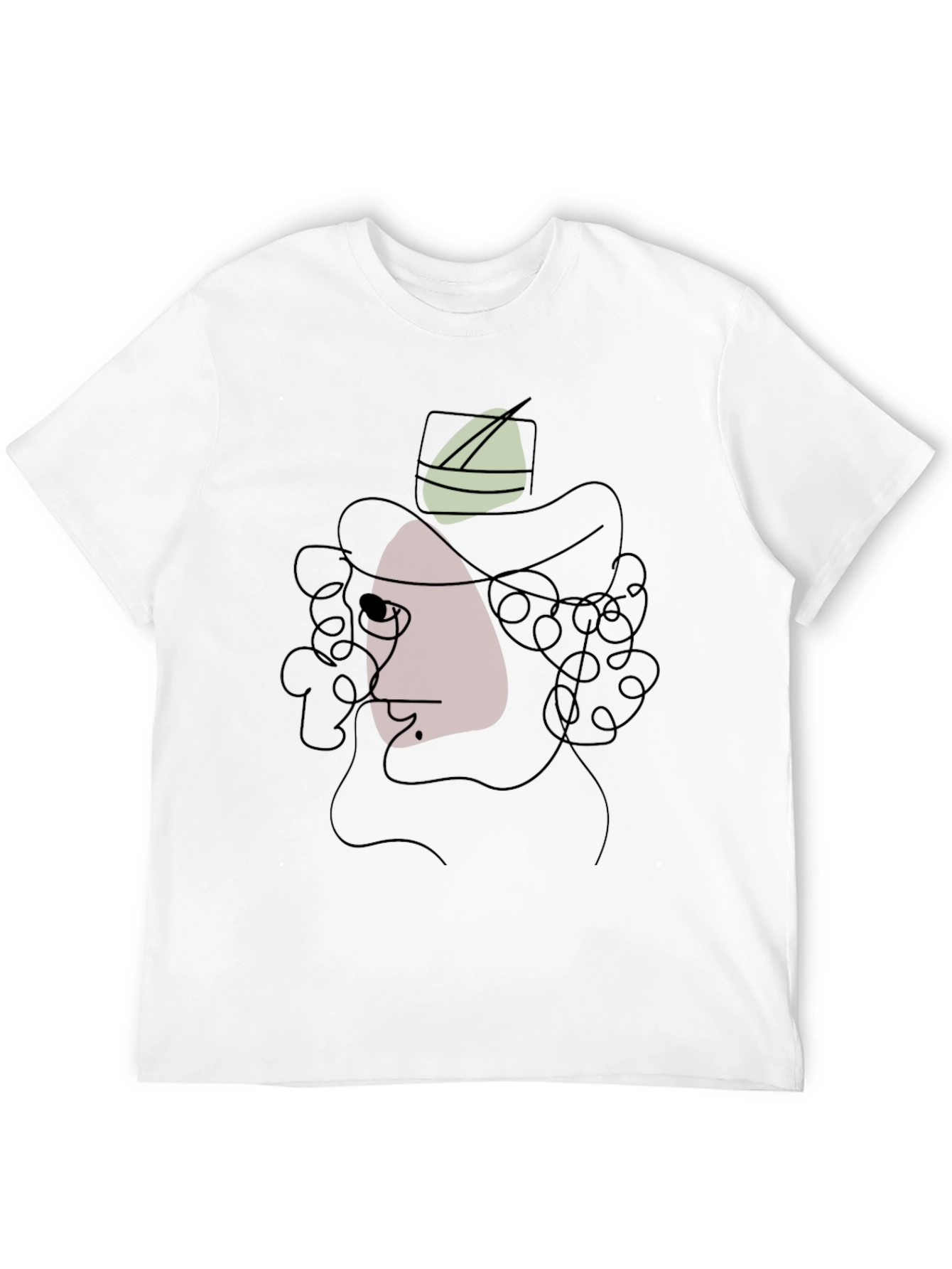 Abstract Single Line Portrait Graphic Tee
