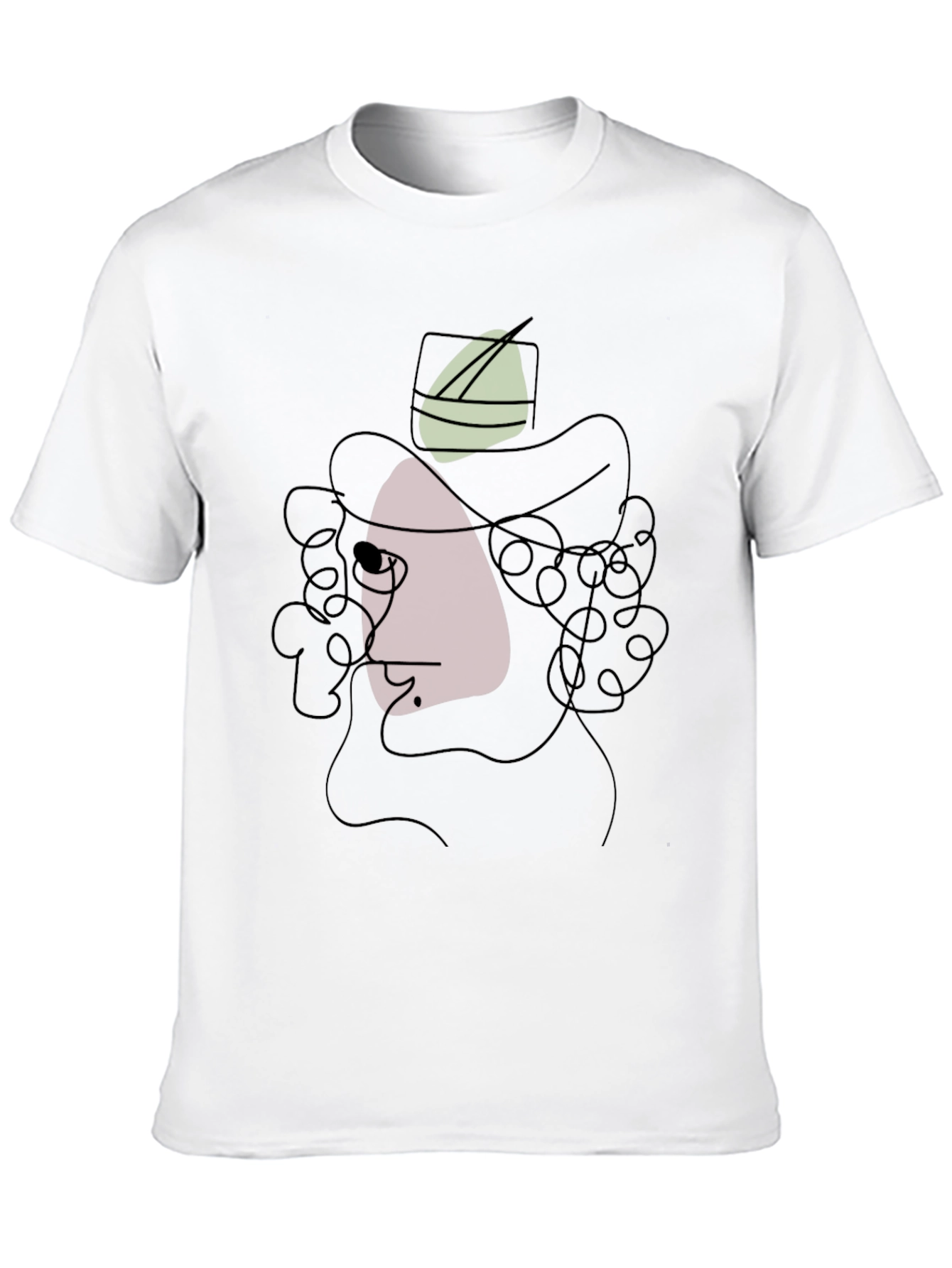 Abstract Single Line Portrait Graphic Tee