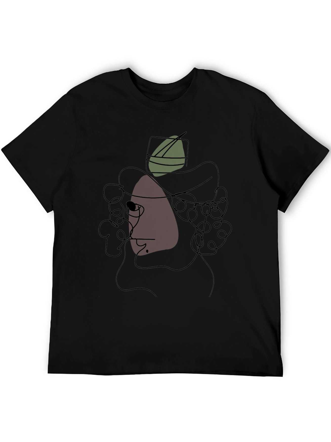 Abstract Single Line Portrait Graphic Tee