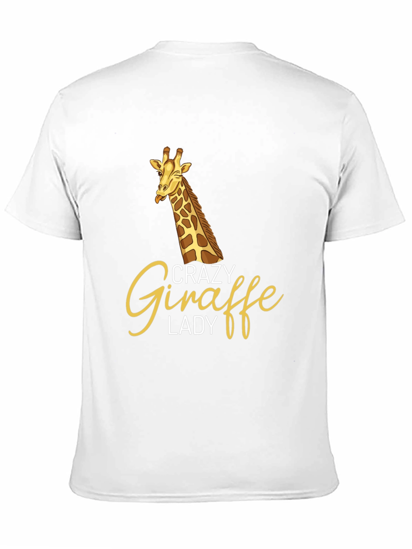Crazy Giraffe Lady Black Graphic Tee