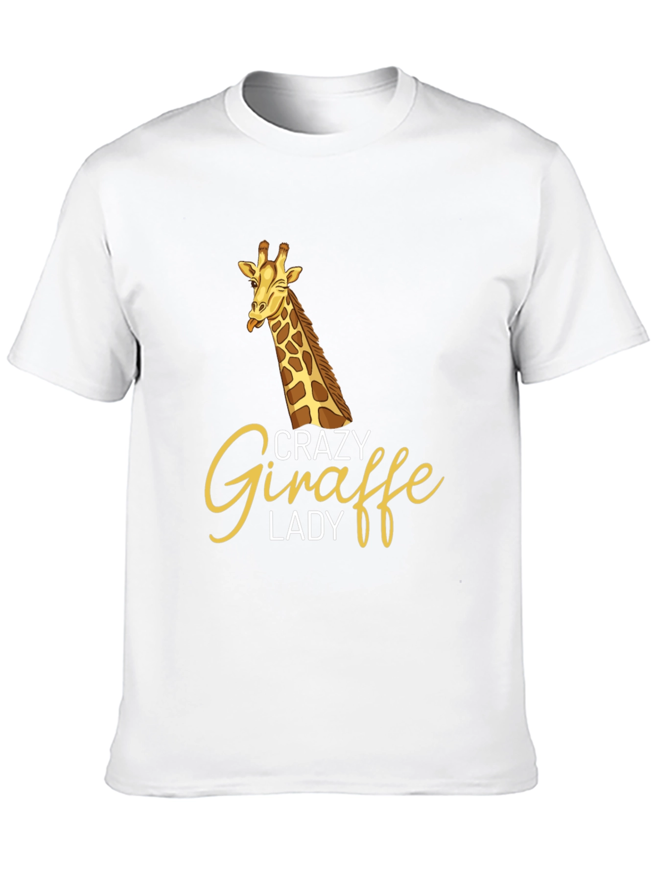 Crazy Giraffe Lady Black Graphic Tee