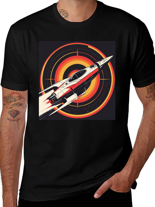 Retro Rocket Tee - Vintage Space Adventure