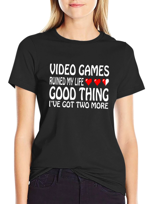 Video Games Ruined My Life Funny Gamer T-Shirt