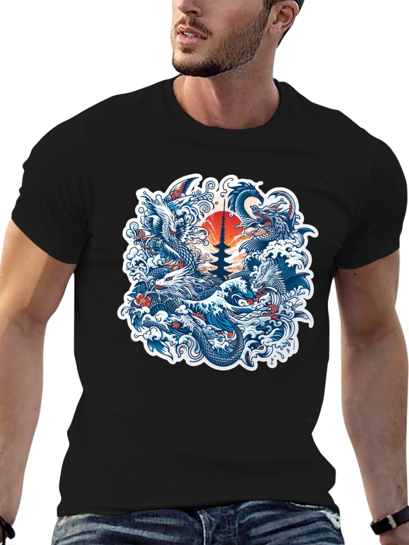 Dragon and Pagoda T-Shirt