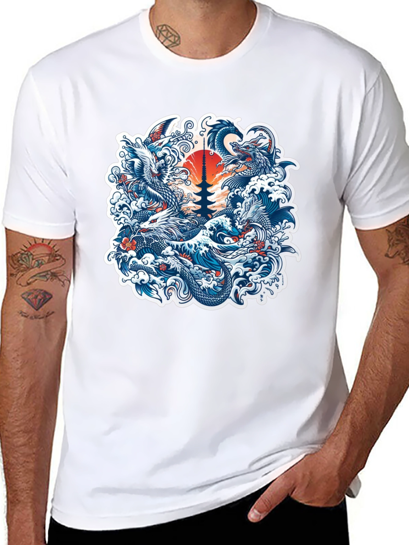 Dragon and Pagoda T-Shirt
