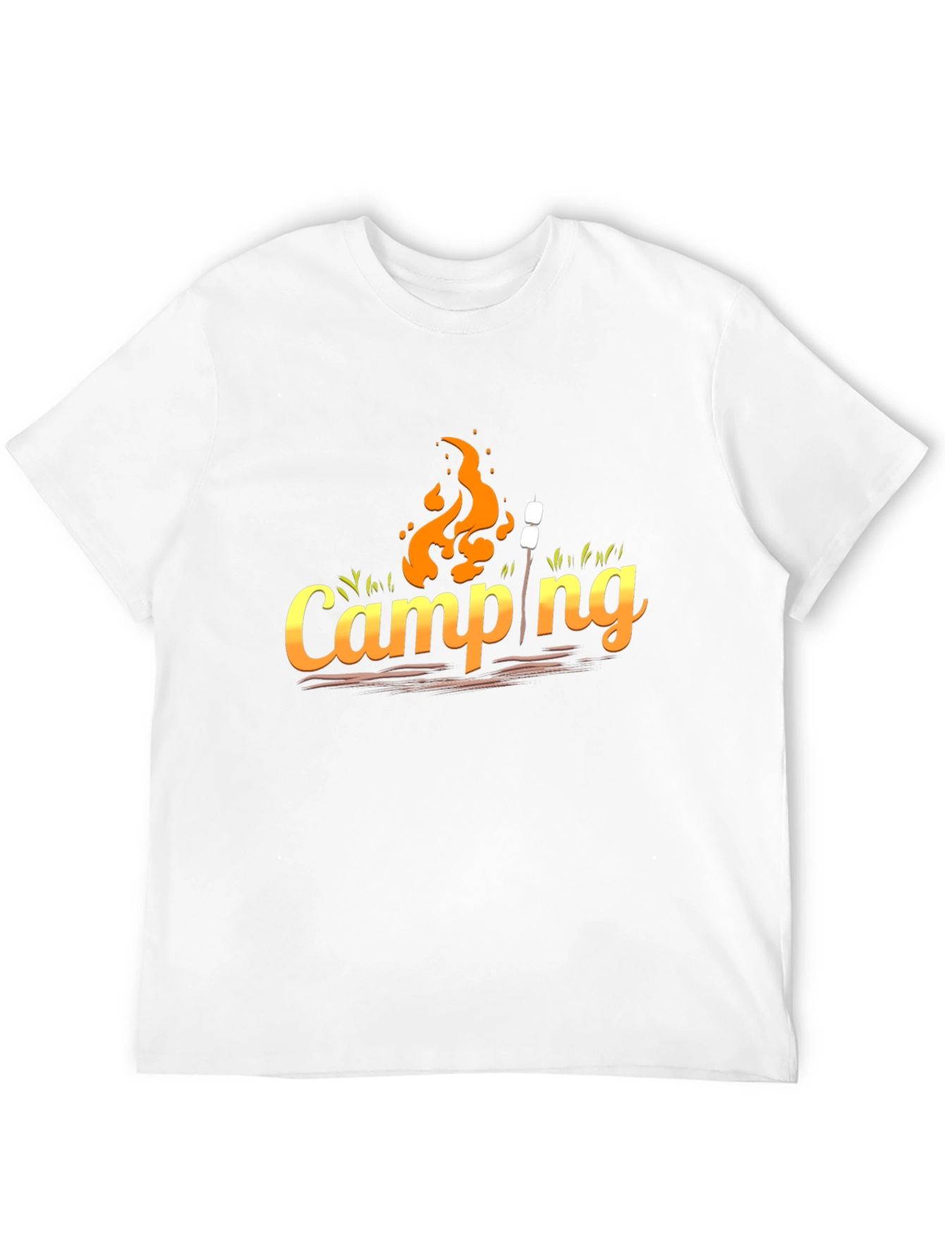 Camping Graphic Tee - Black Cotton Casual Top