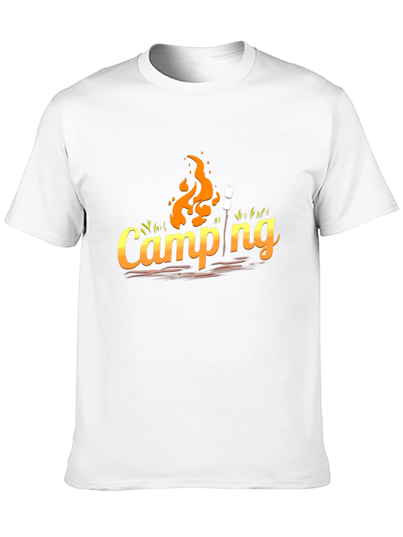 Camping Graphic Tee - Black Cotton Casual Top