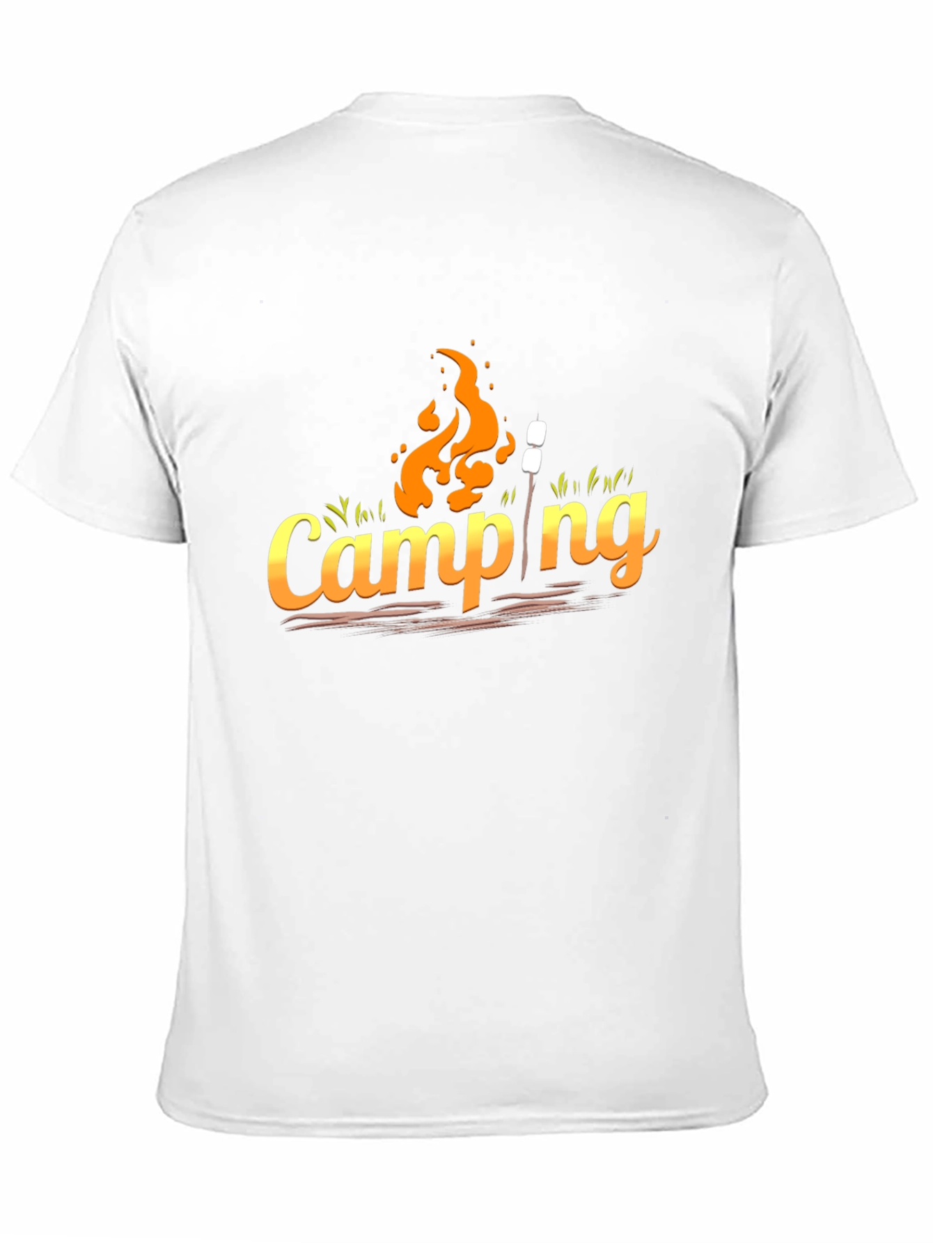 Camping Graphic Tee - Black Cotton Casual Top