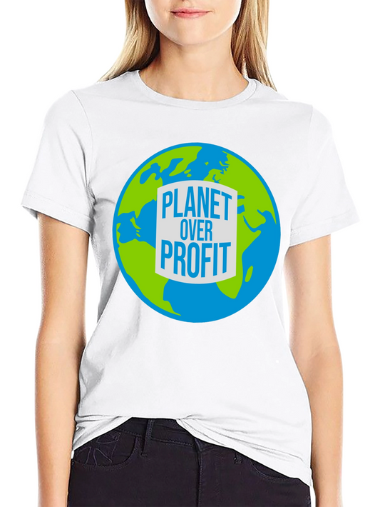 Planet Over Profit Graphic Tee - Eco-Friendly Design