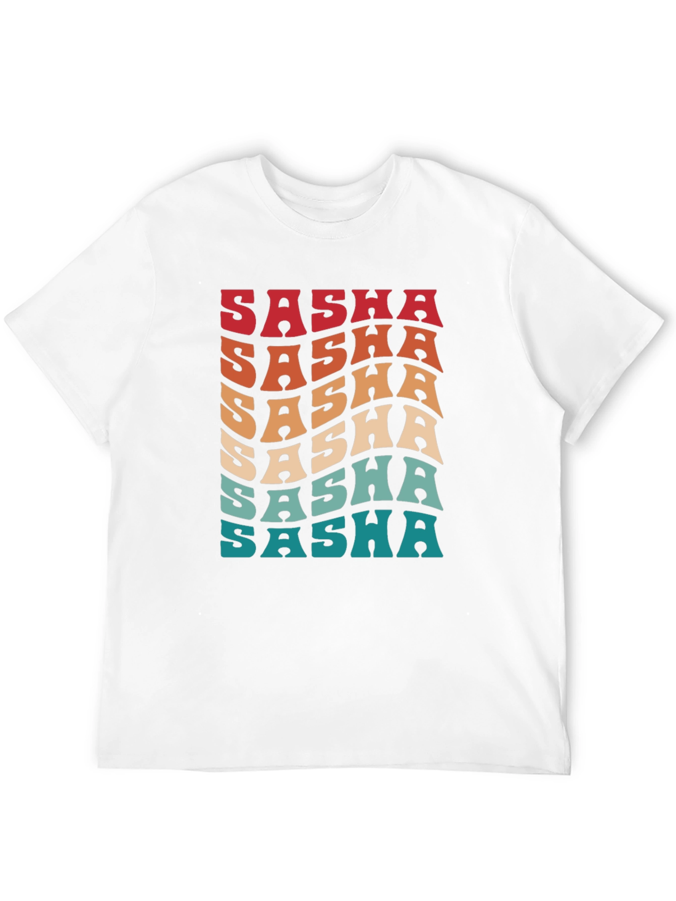 Retro Sasha T-Shirt - Groovy Name Design