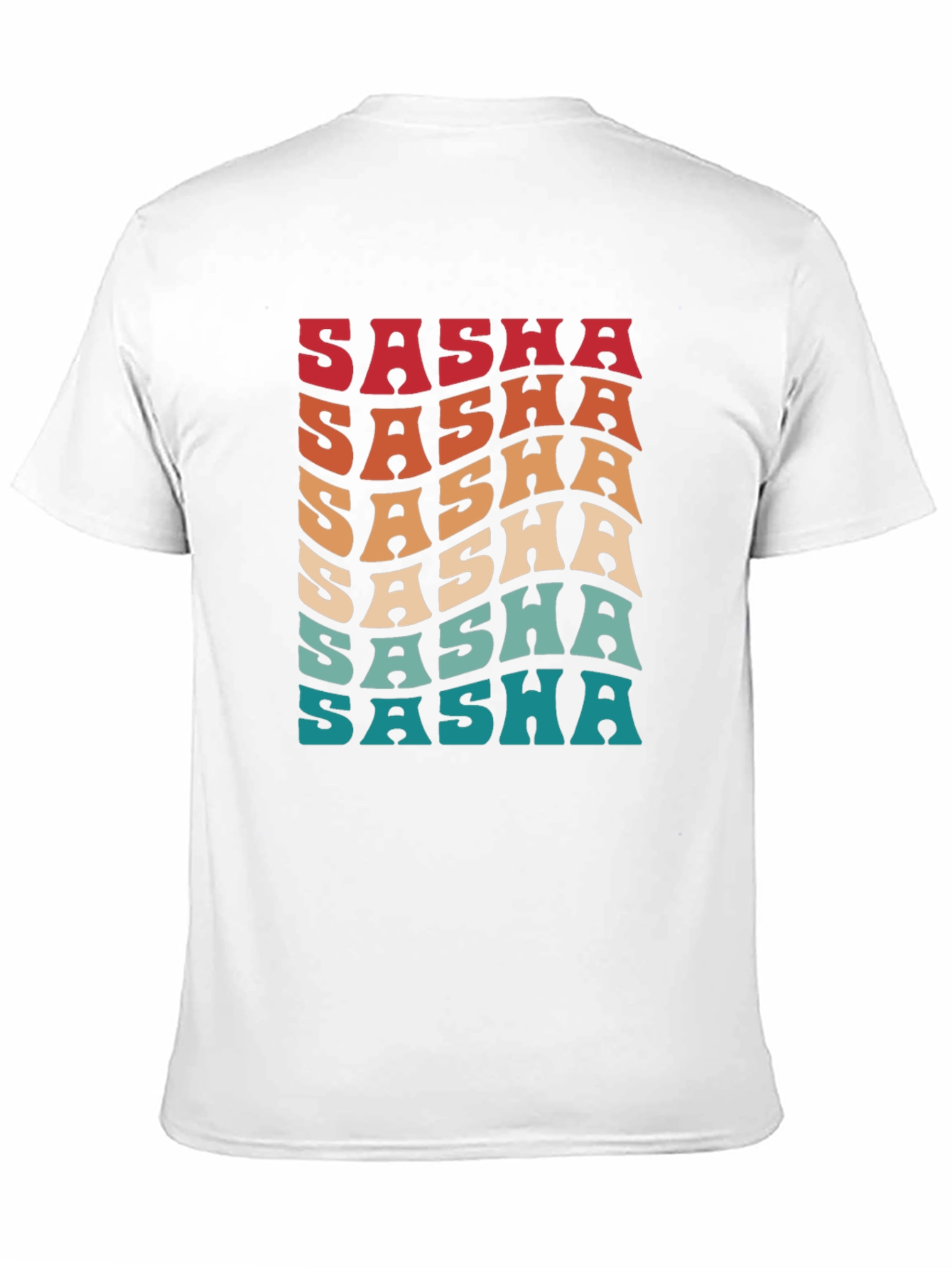 Retro Sasha T-Shirt - Groovy Name Design