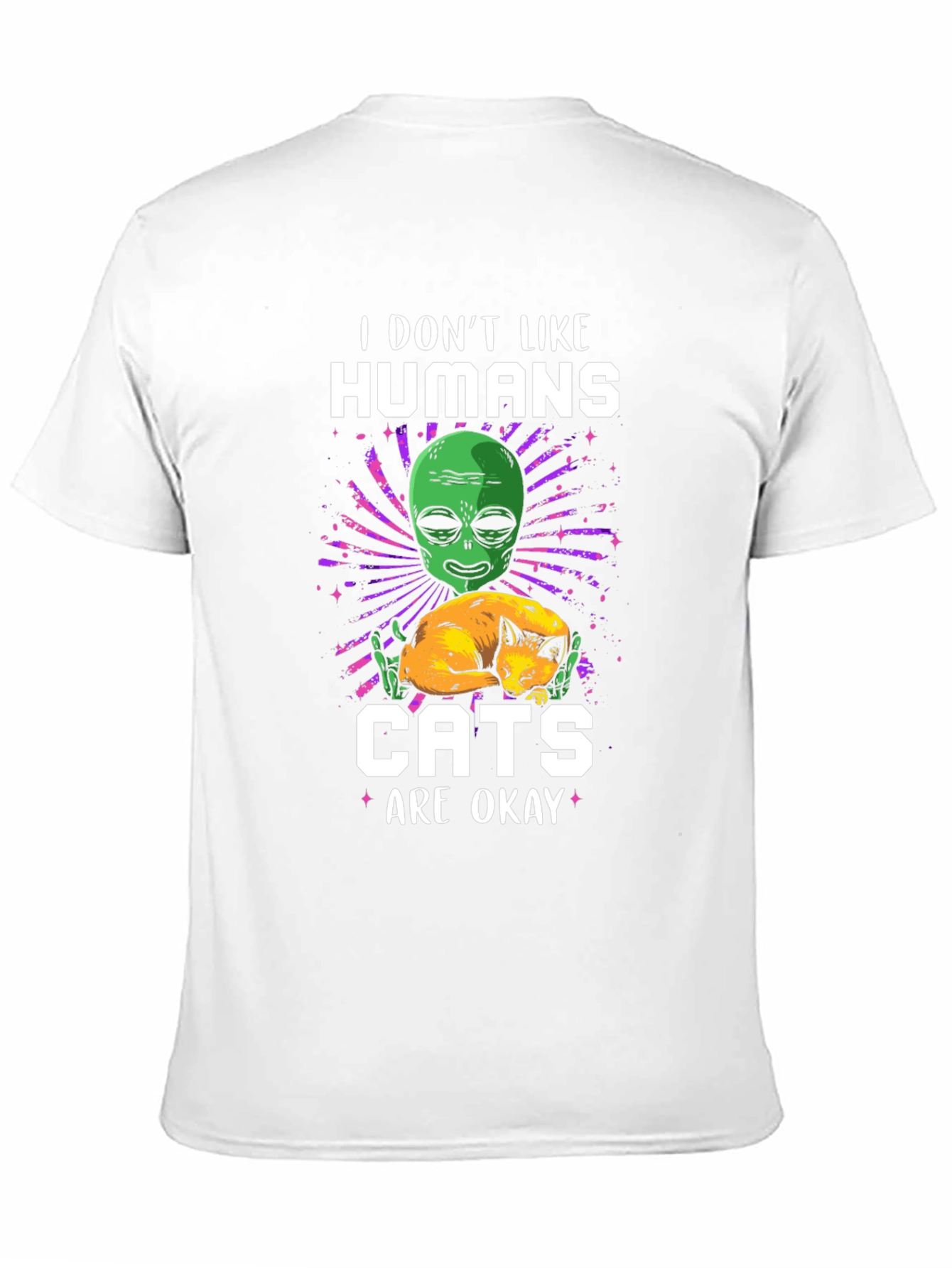Alien & Cats T-Shirt - I Dont Like Humans