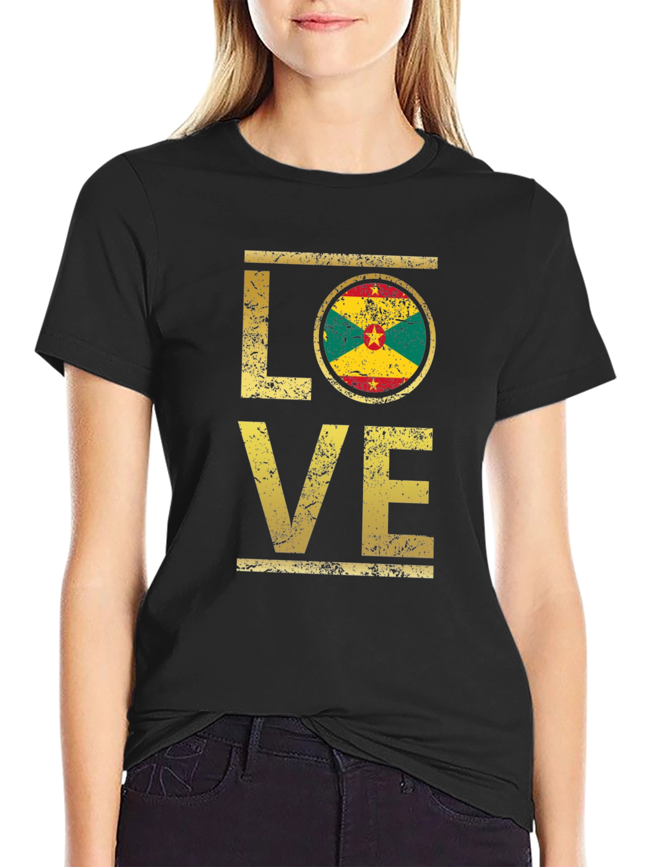Grenada Flag Love Graphic Tee