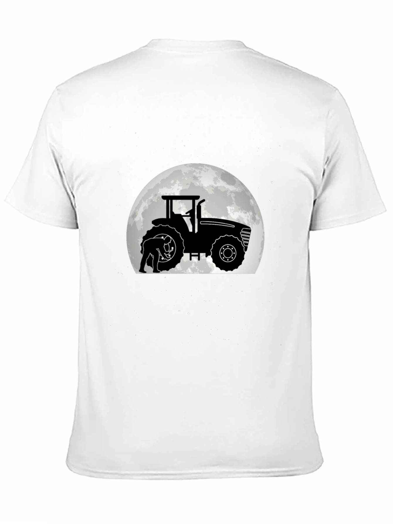 Tractor & Moon Graphic Tee - Black