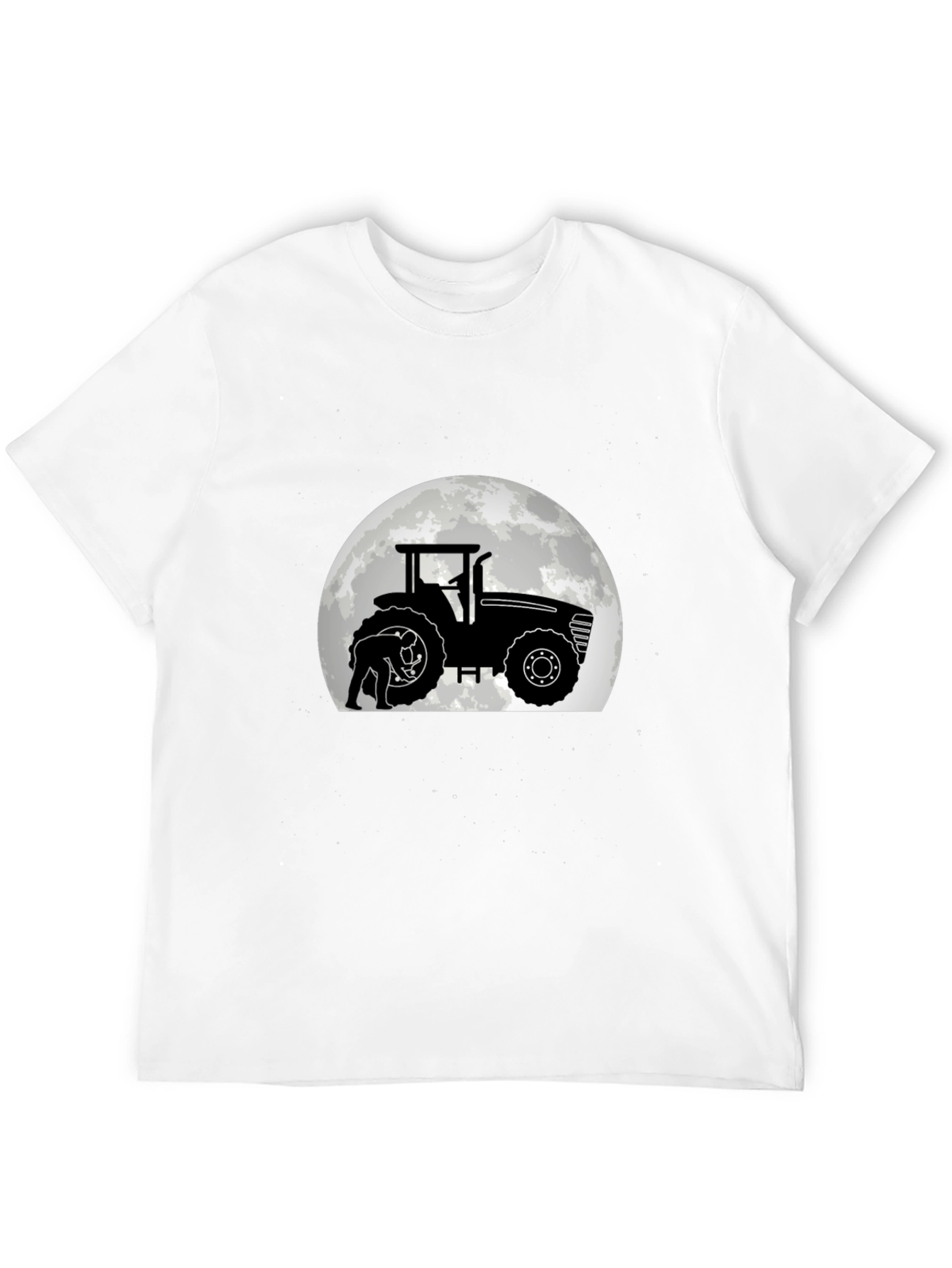 Tractor & Moon Graphic Tee - Black