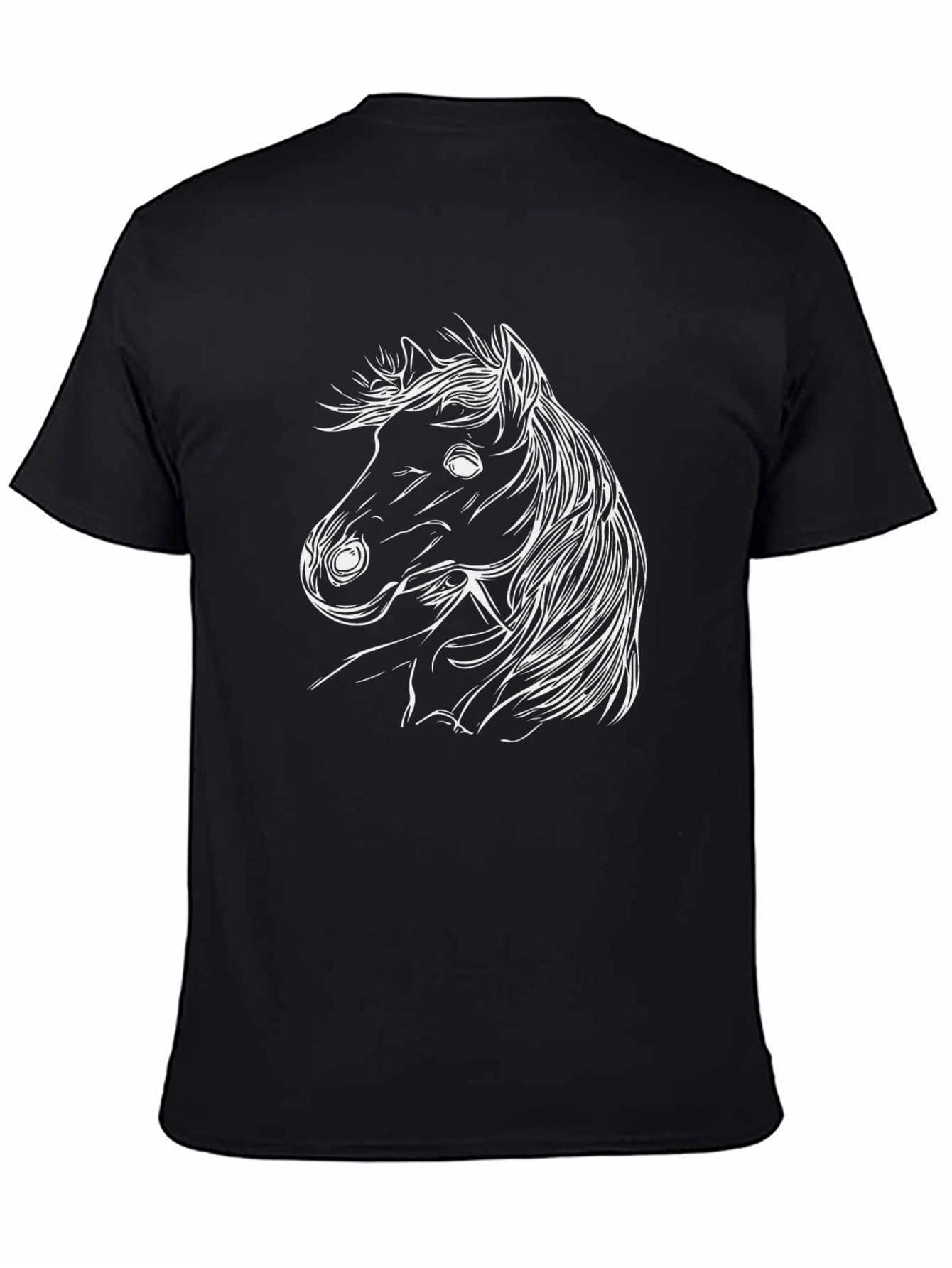 Black Horse Graphic Tee - Stylish Unisex Shirt