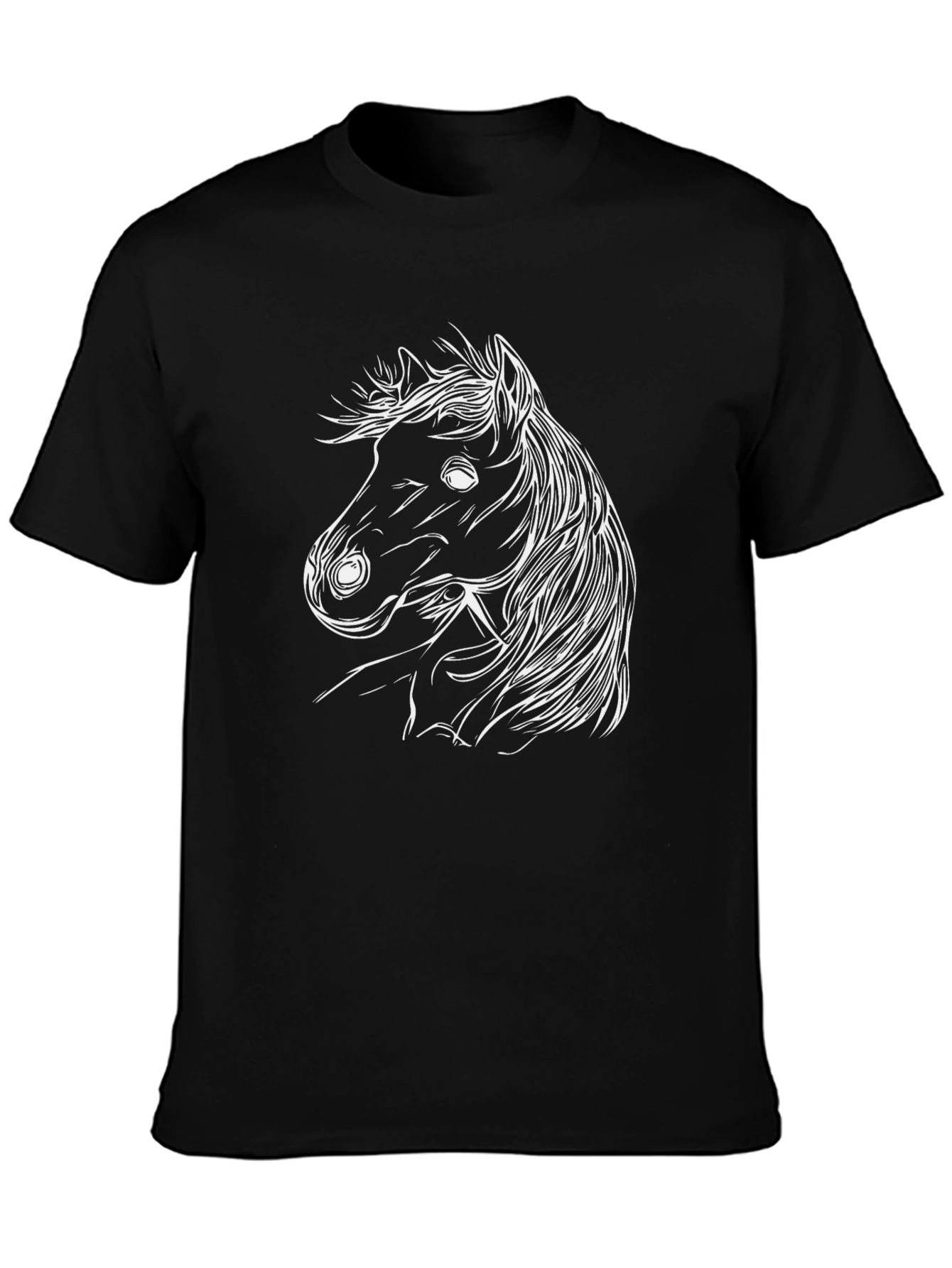 Black Horse Graphic Tee - Stylish Unisex Shirt