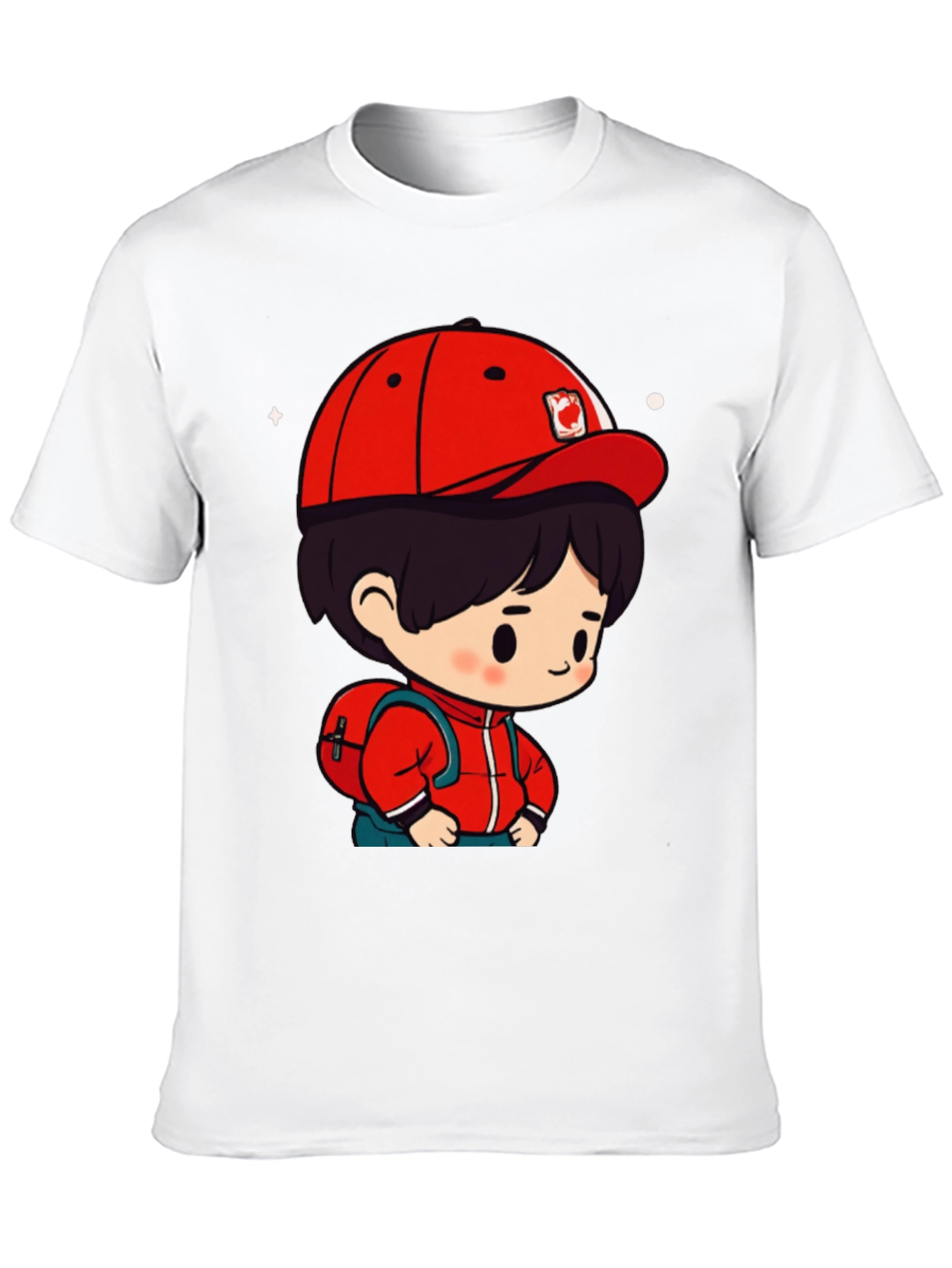 Cartoon Boy Black T-Shirt