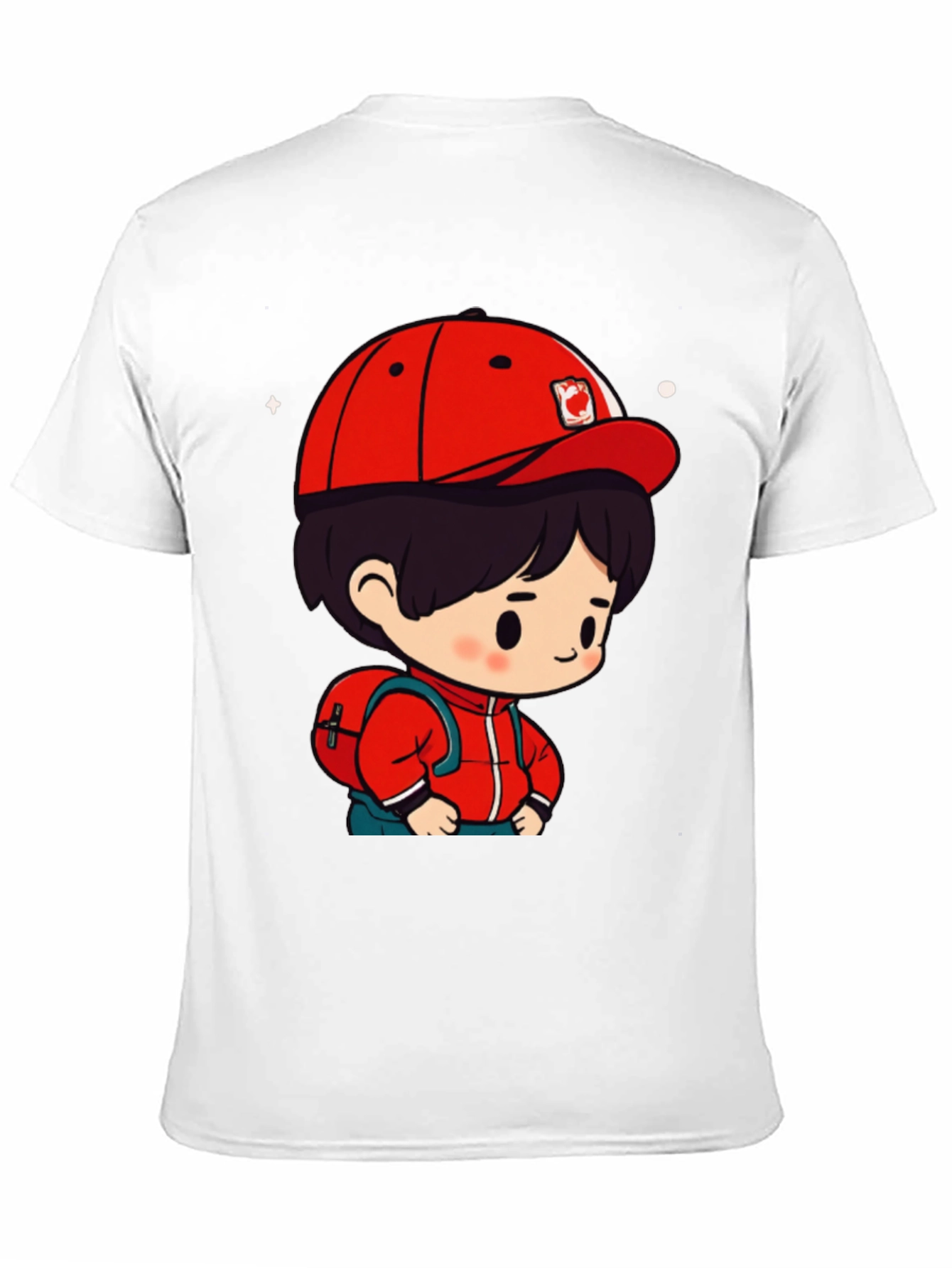Cartoon Boy Black T-Shirt
