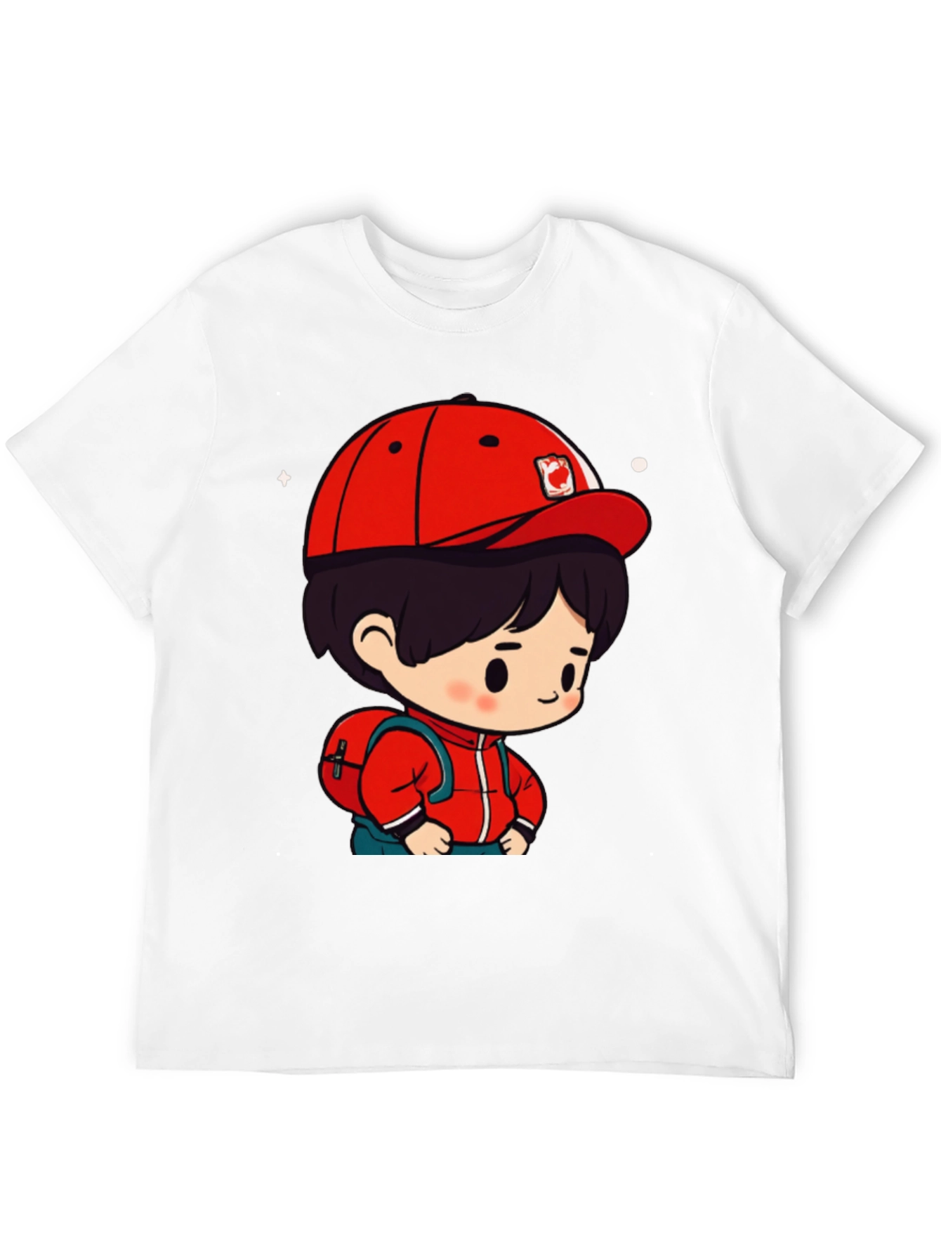Cartoon Boy Black T-Shirt
