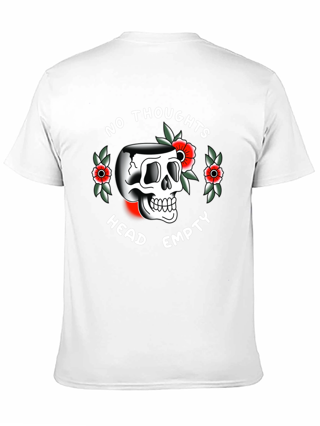 Skull Graphic T-Shirt - No Thoughts Head Empty