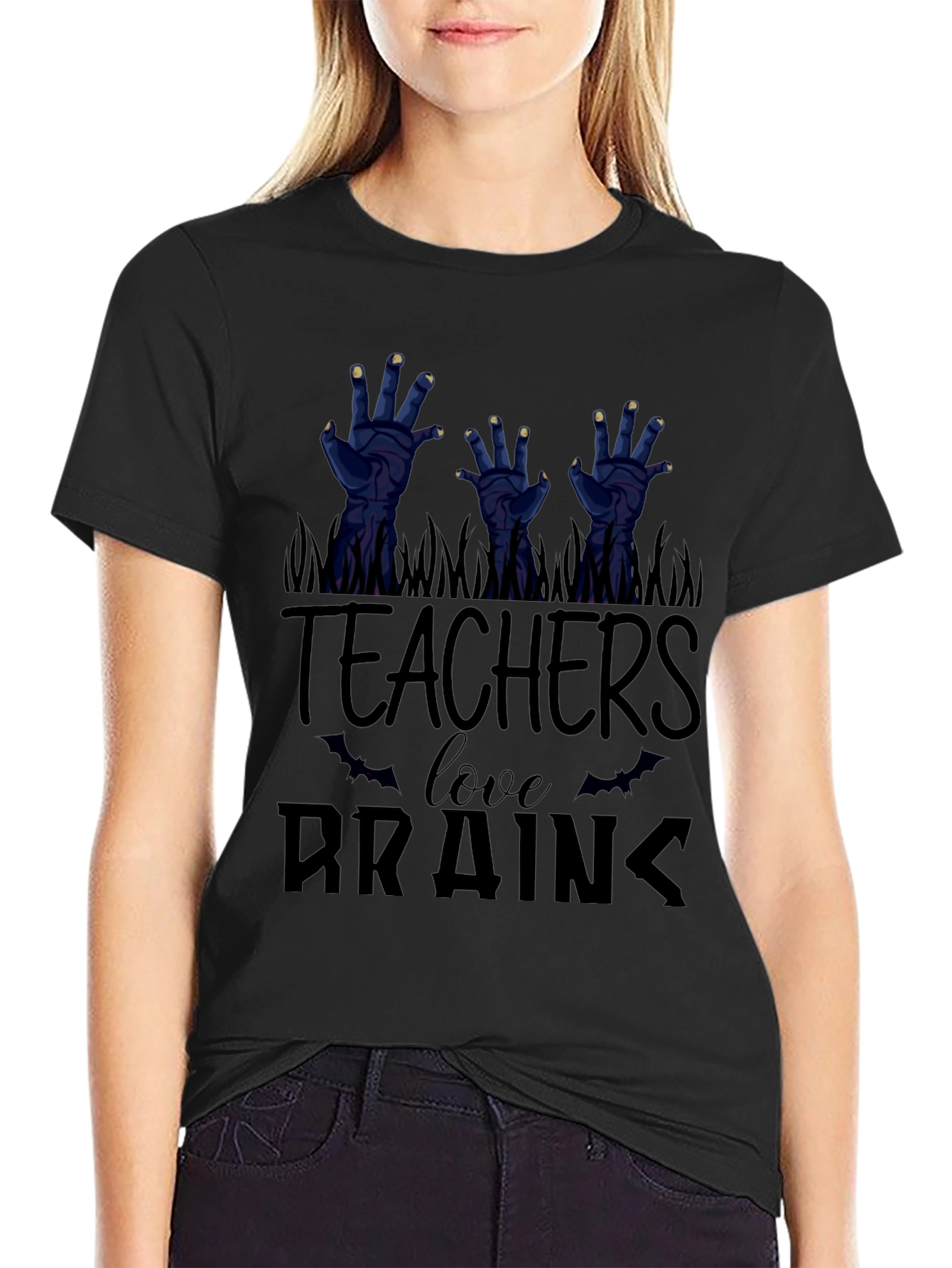Teachers Love Brains T-Shirt - Halloween Tee
