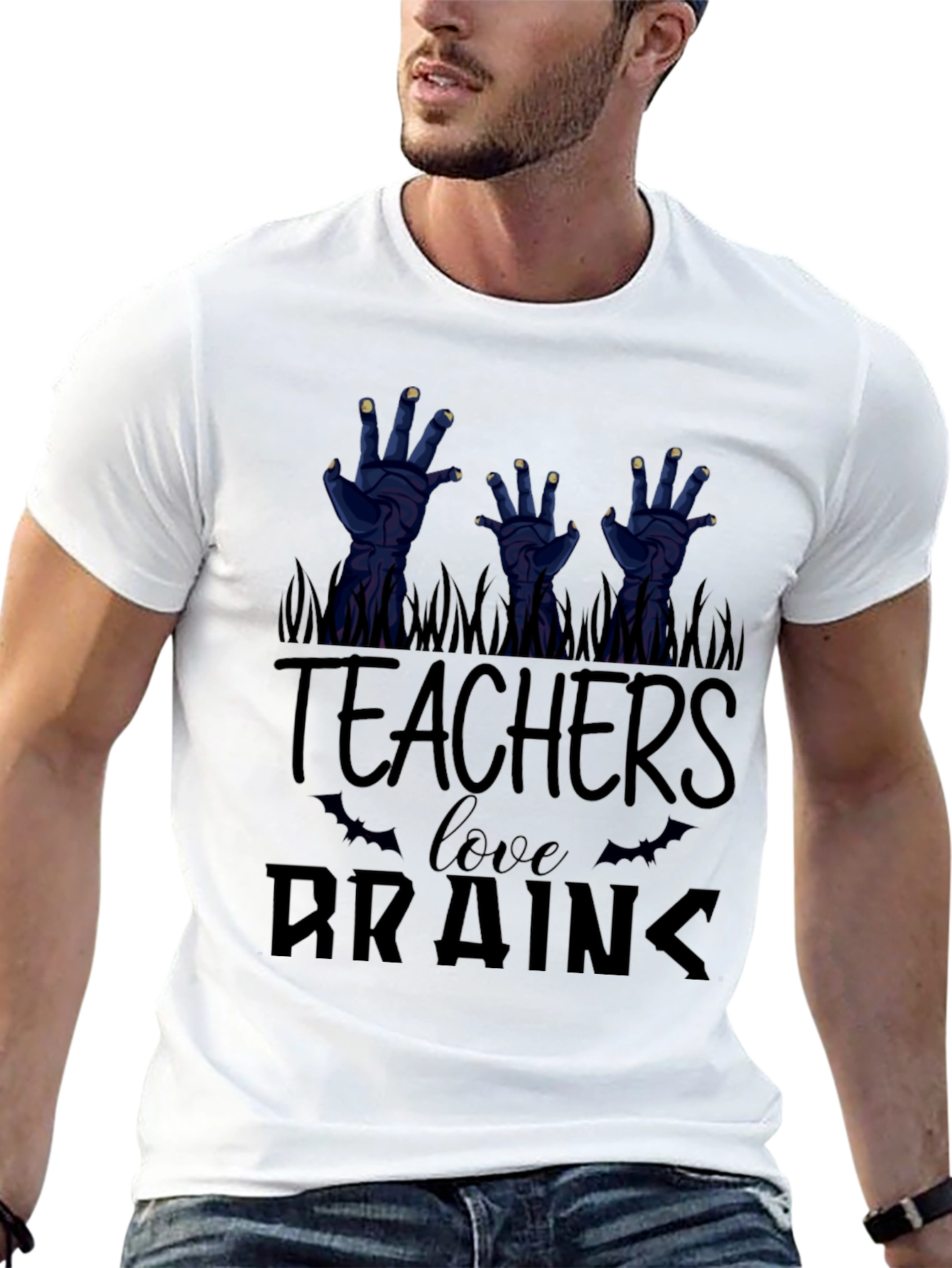 Teachers Love Brains T-Shirt - Halloween Tee