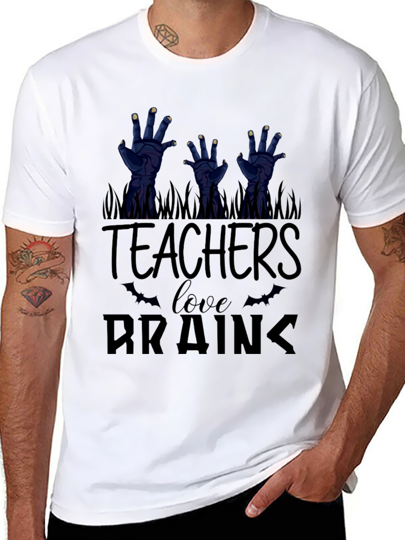 Teachers Love Brains T-Shirt - Halloween Tee