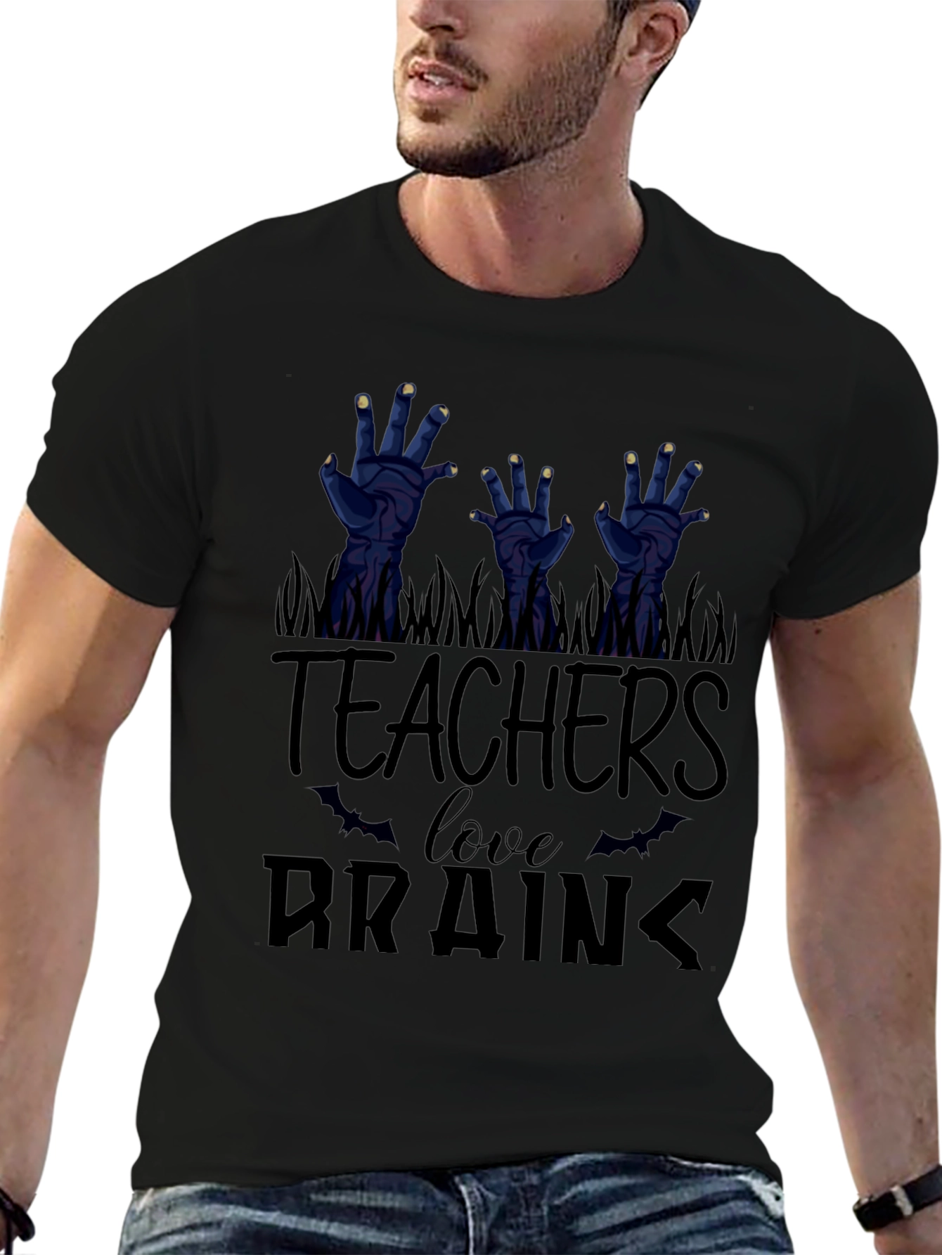 Teachers Love Brains T-Shirt - Halloween Tee