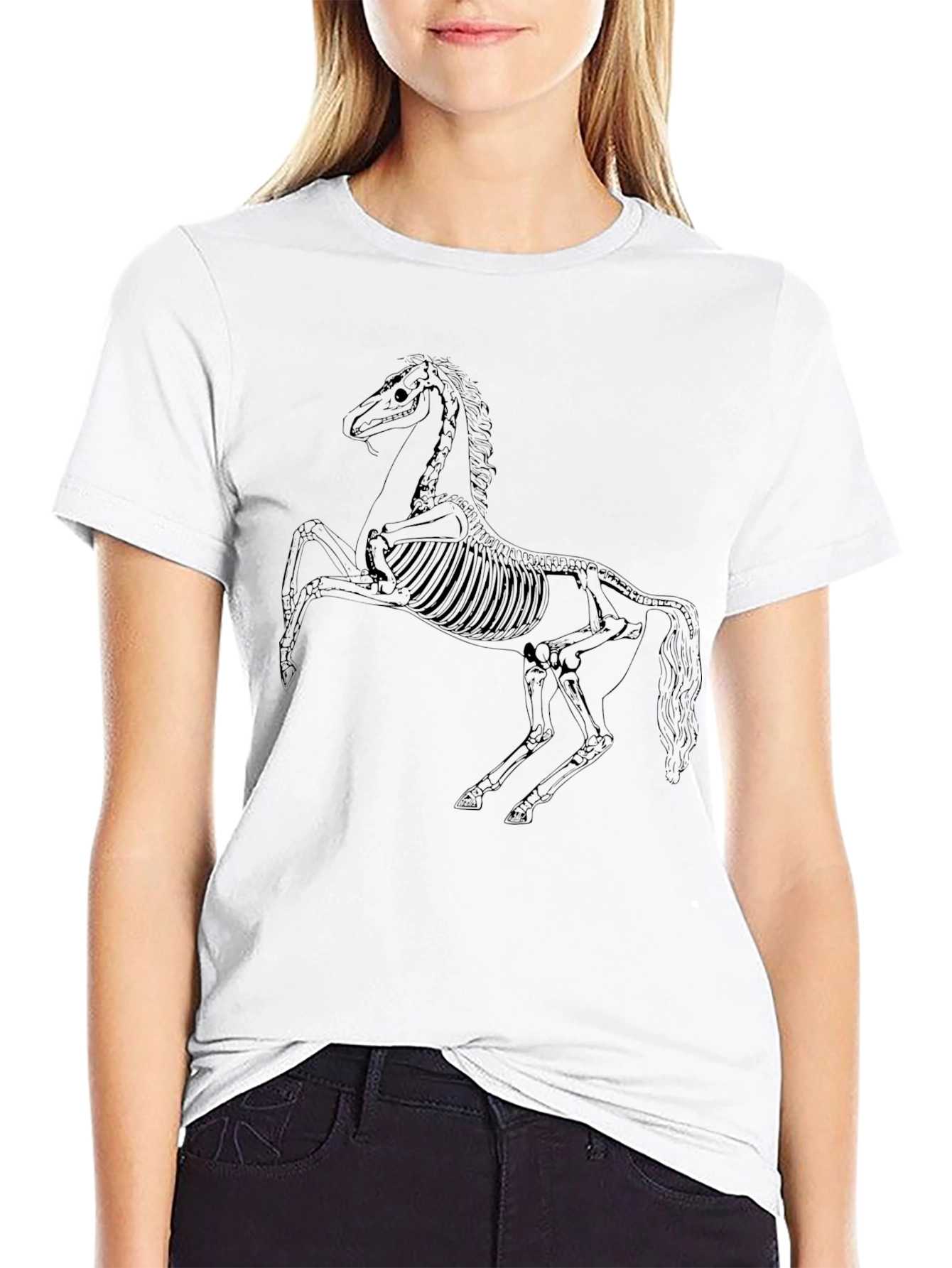 Skeleton Horse Graphic T-Shirt