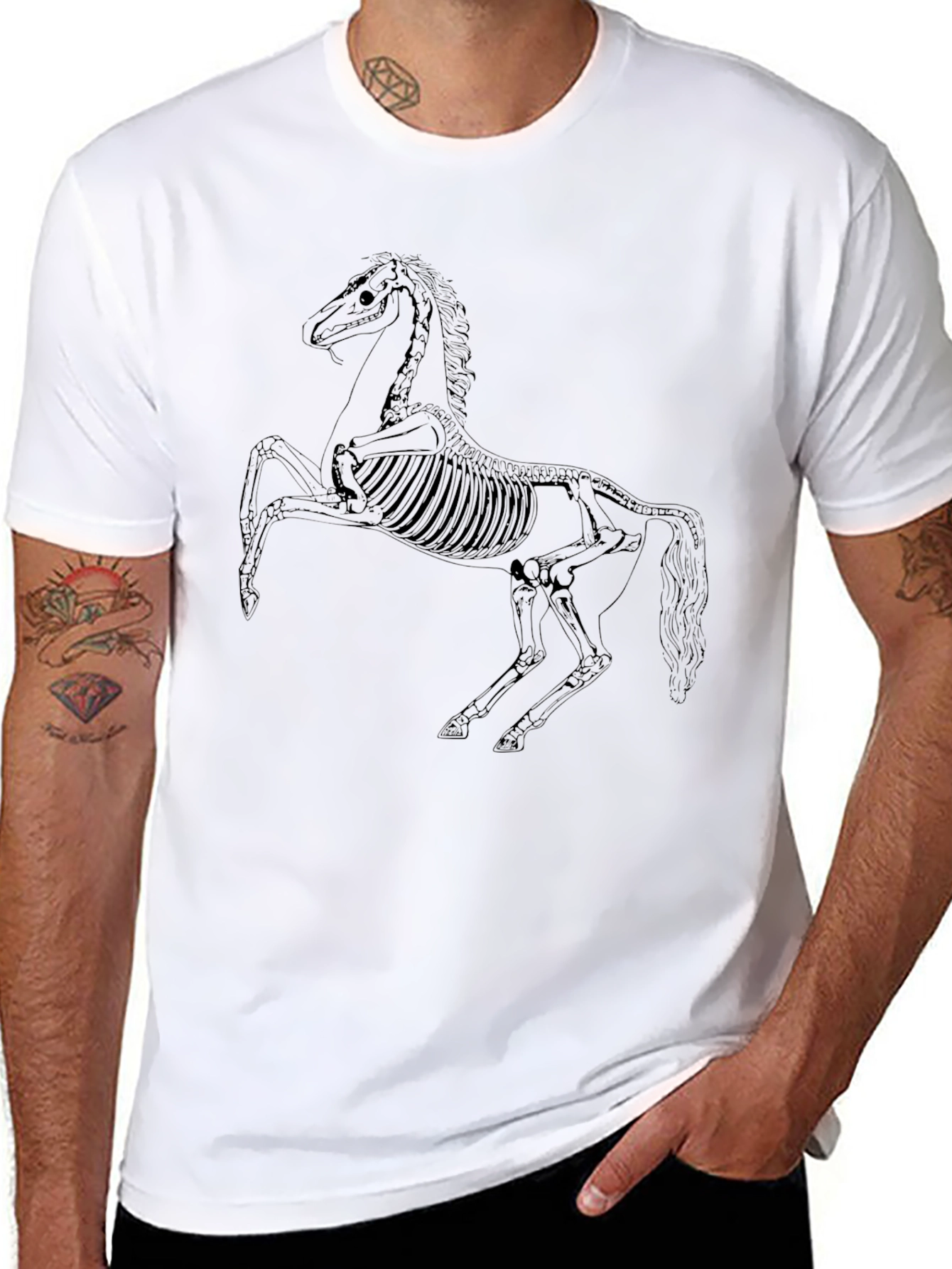 Skeleton Horse Graphic T-Shirt
