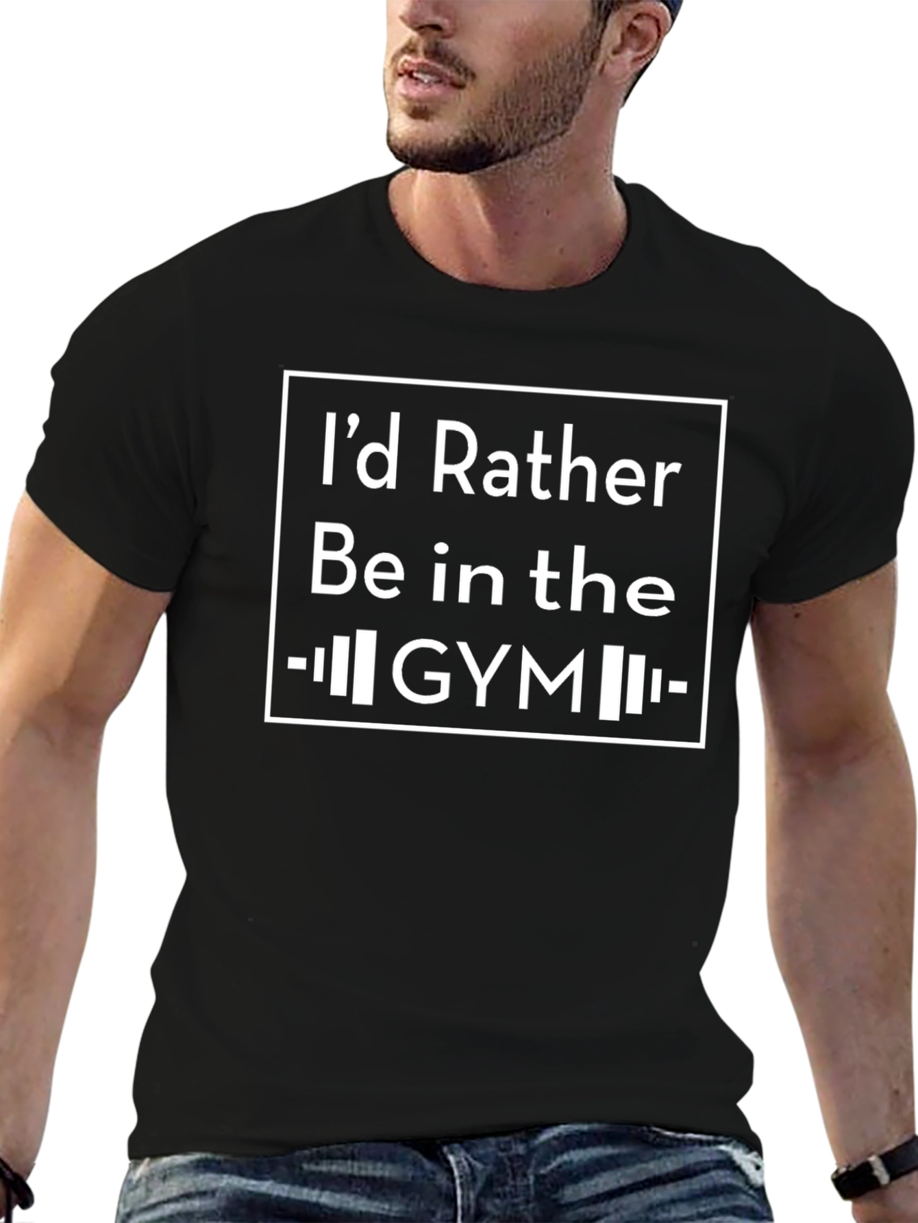 Id Rather Be In The Gym Black T-Shirt