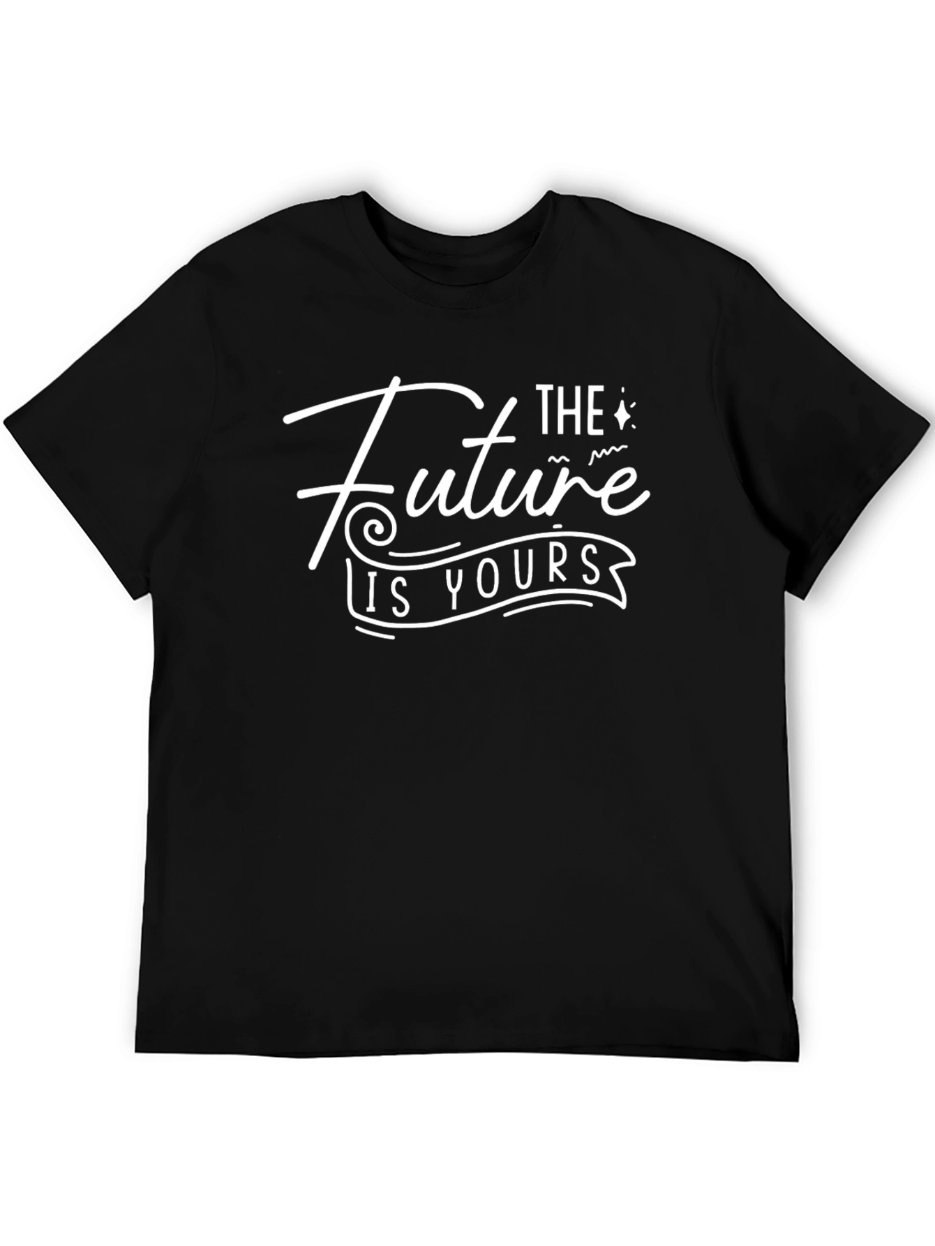 The Future Is Yours Black Graphic Tee
