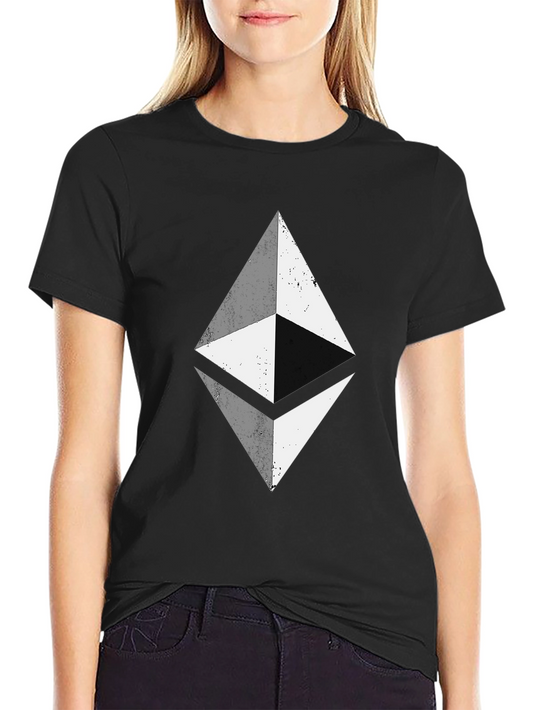 Ethereum Crypto Black T-Shirt - Diamond Logo