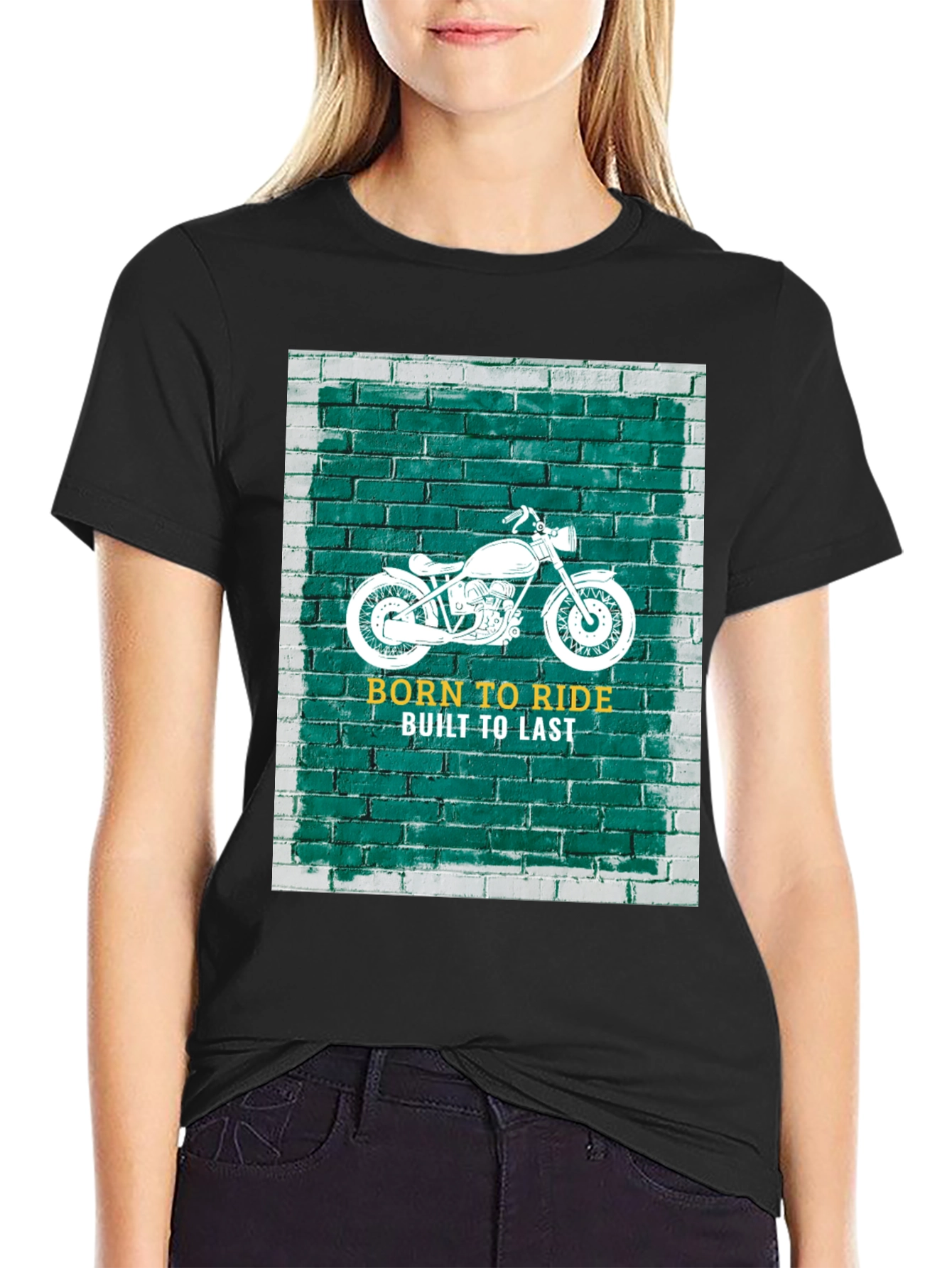 Born to Ride Black Graphic T-Shirt
