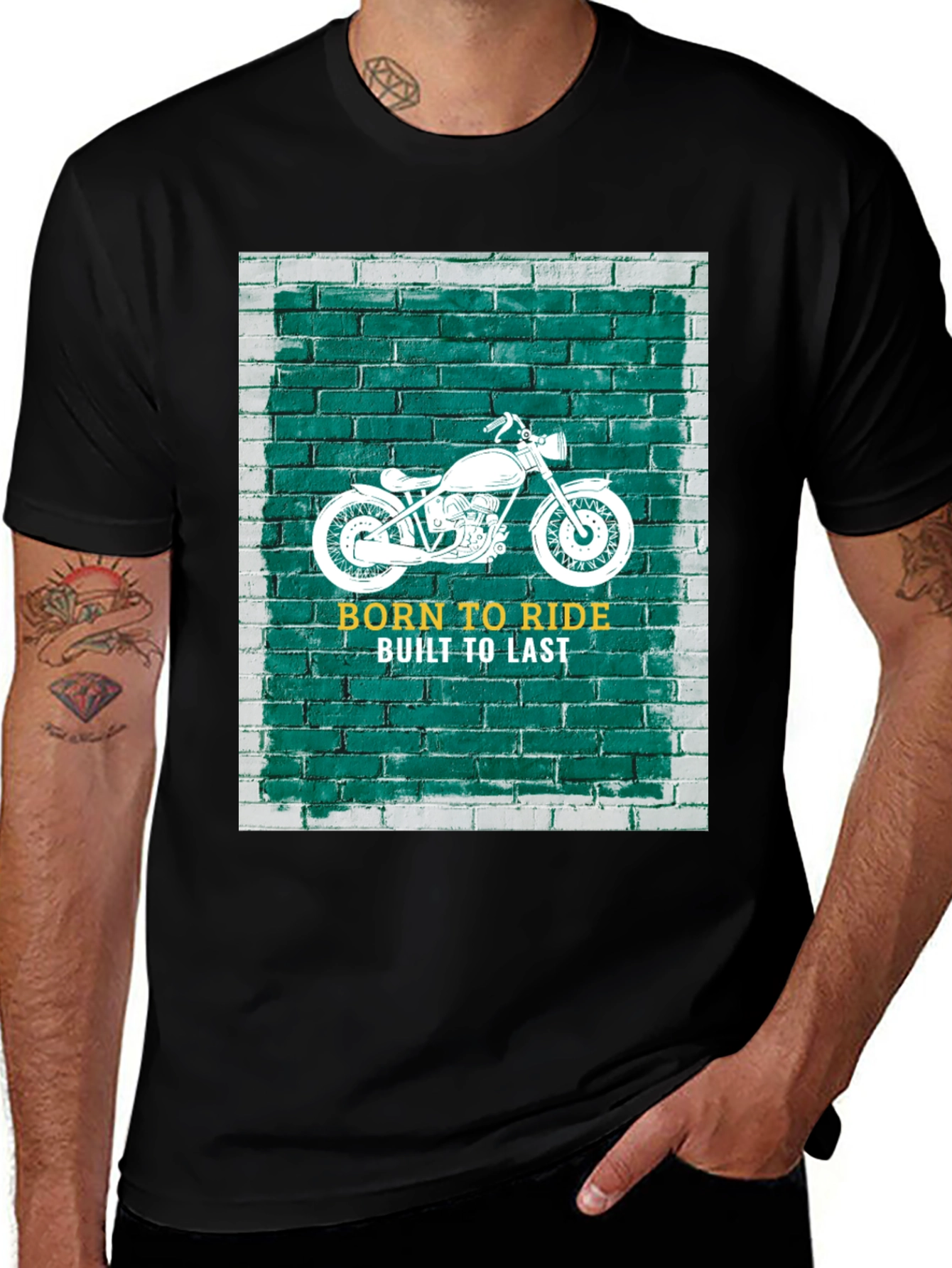 Born to Ride Black Graphic T-Shirt
