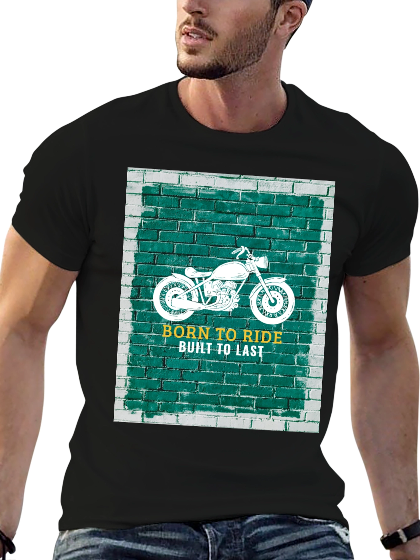 Born to Ride Black Graphic T-Shirt