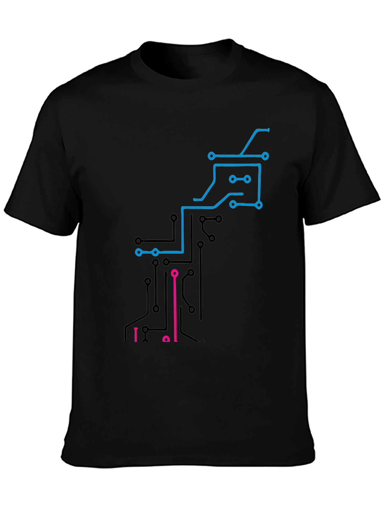 Tech Circuit Board Graphic T-Shirt - Cool Design
