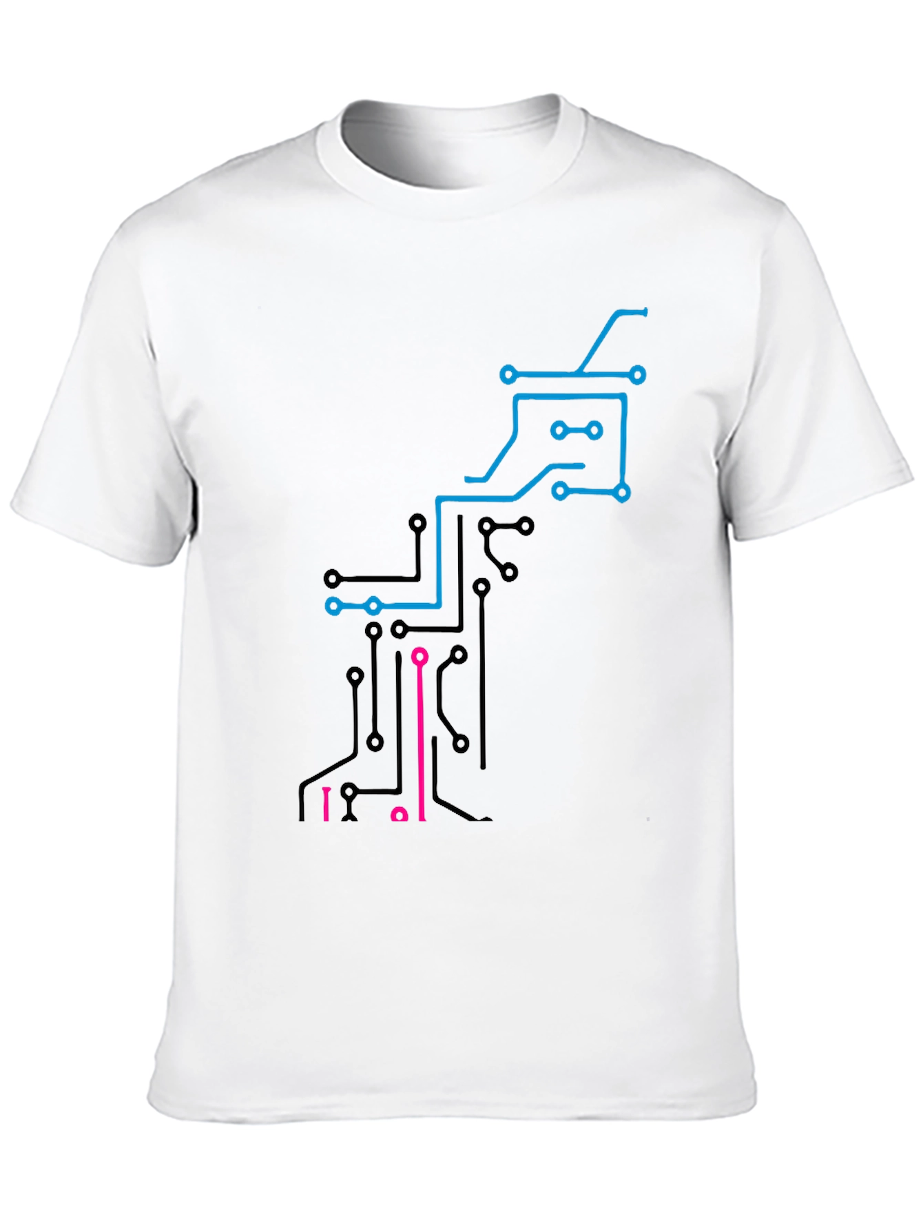 Tech Circuit Board Graphic T-Shirt - Cool Design