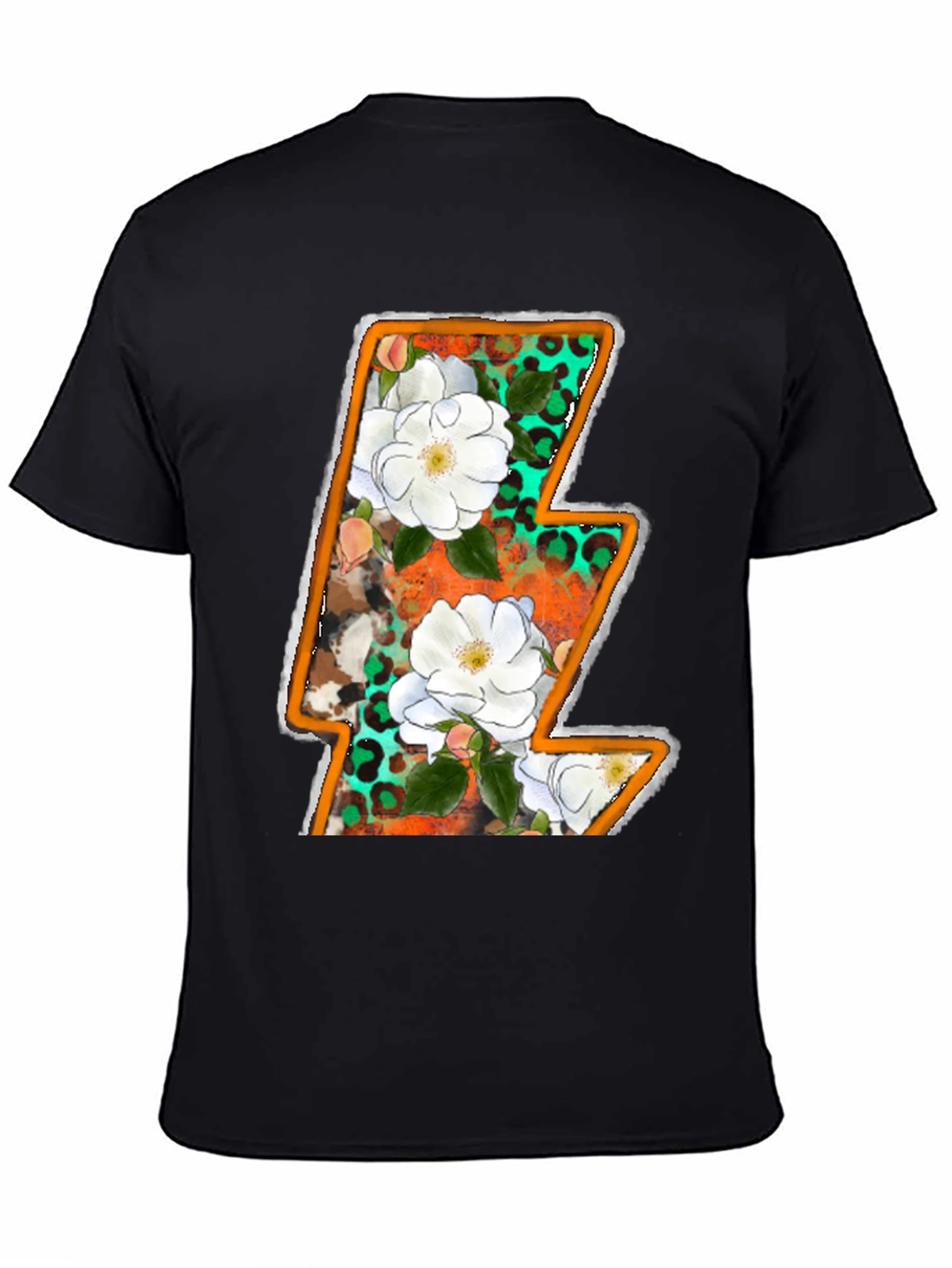 Floral Lightning Bolt Graphic Tee