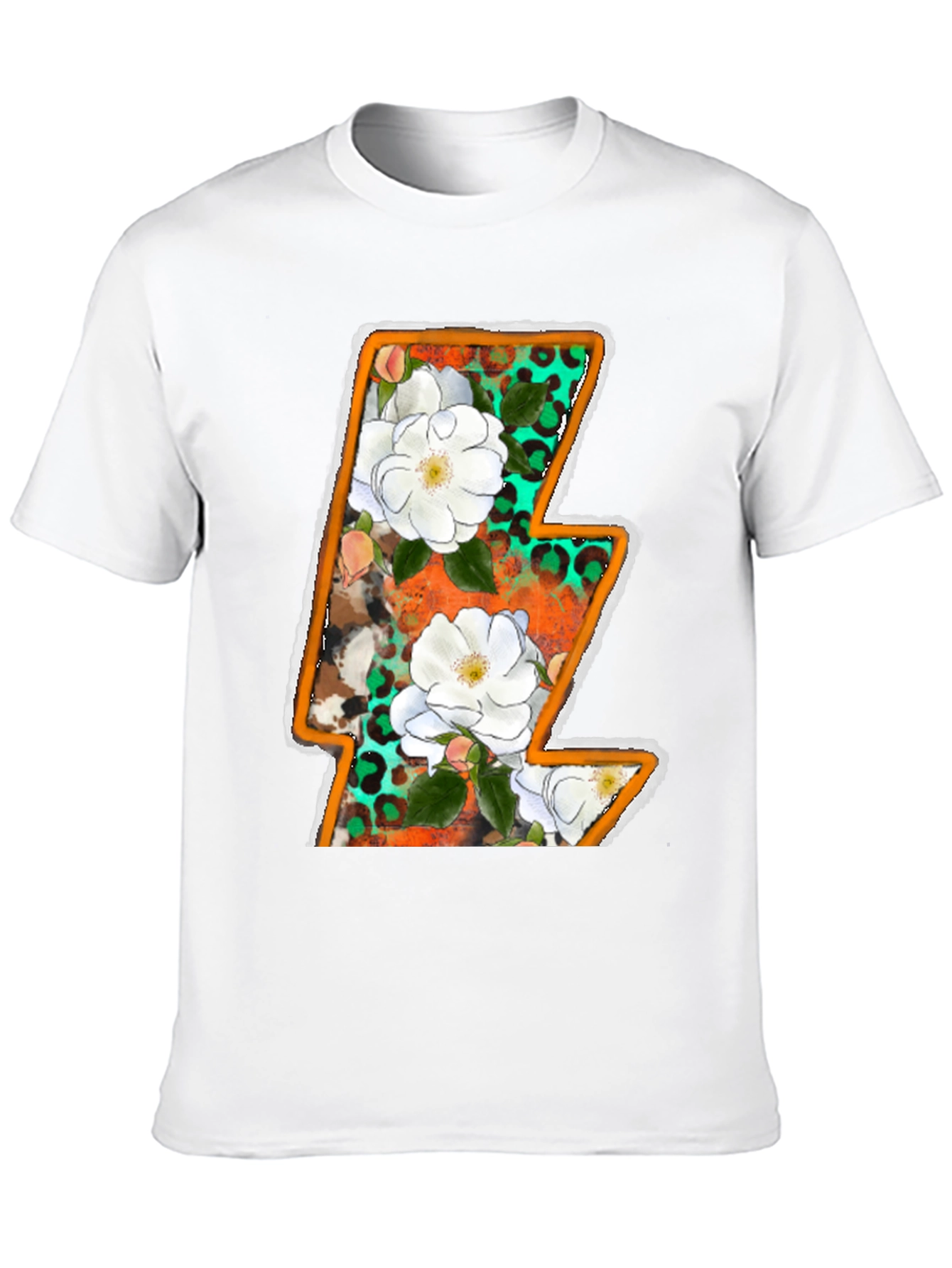 Floral Lightning Bolt Graphic Tee
