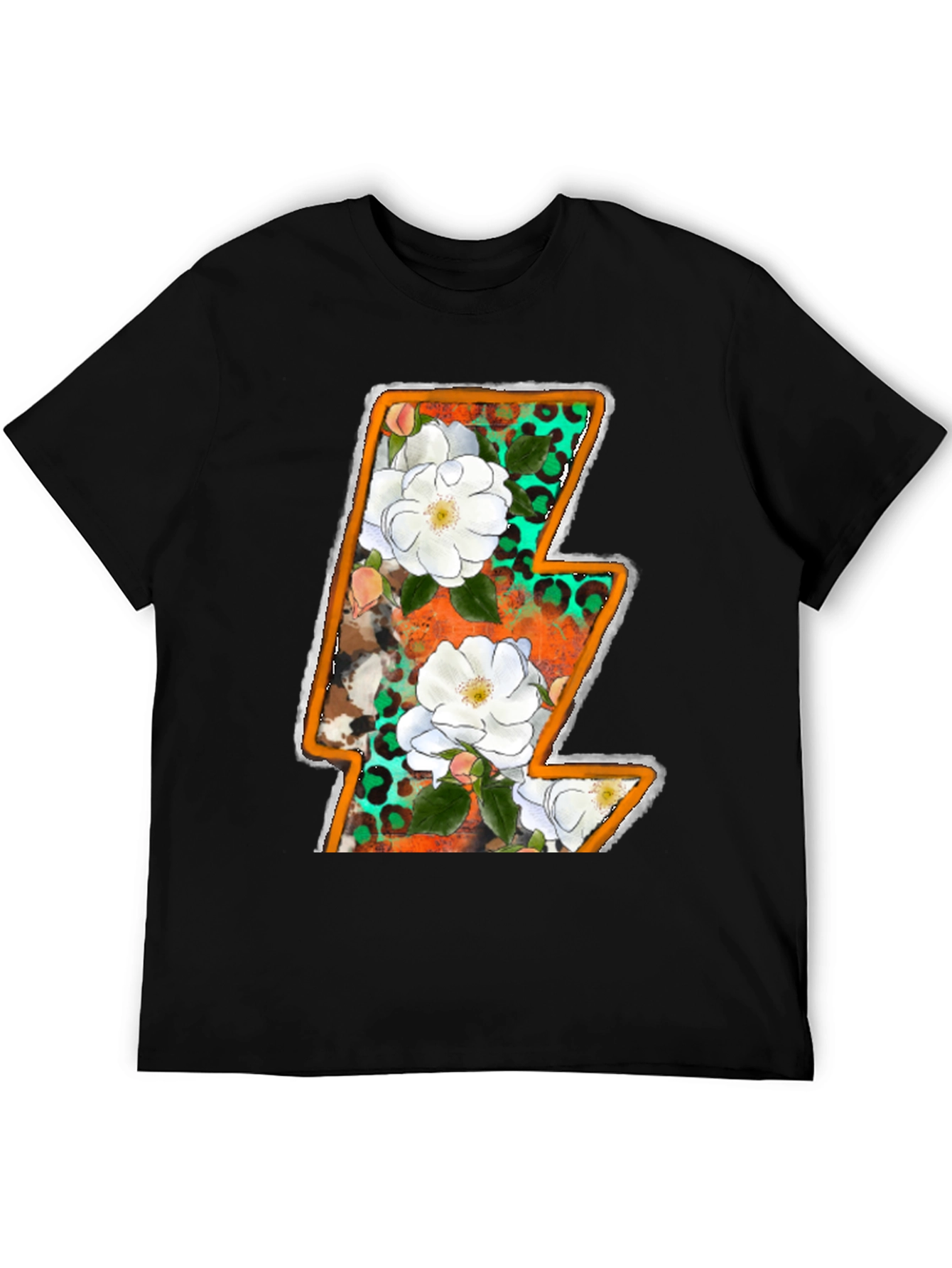 Floral Lightning Bolt Graphic Tee