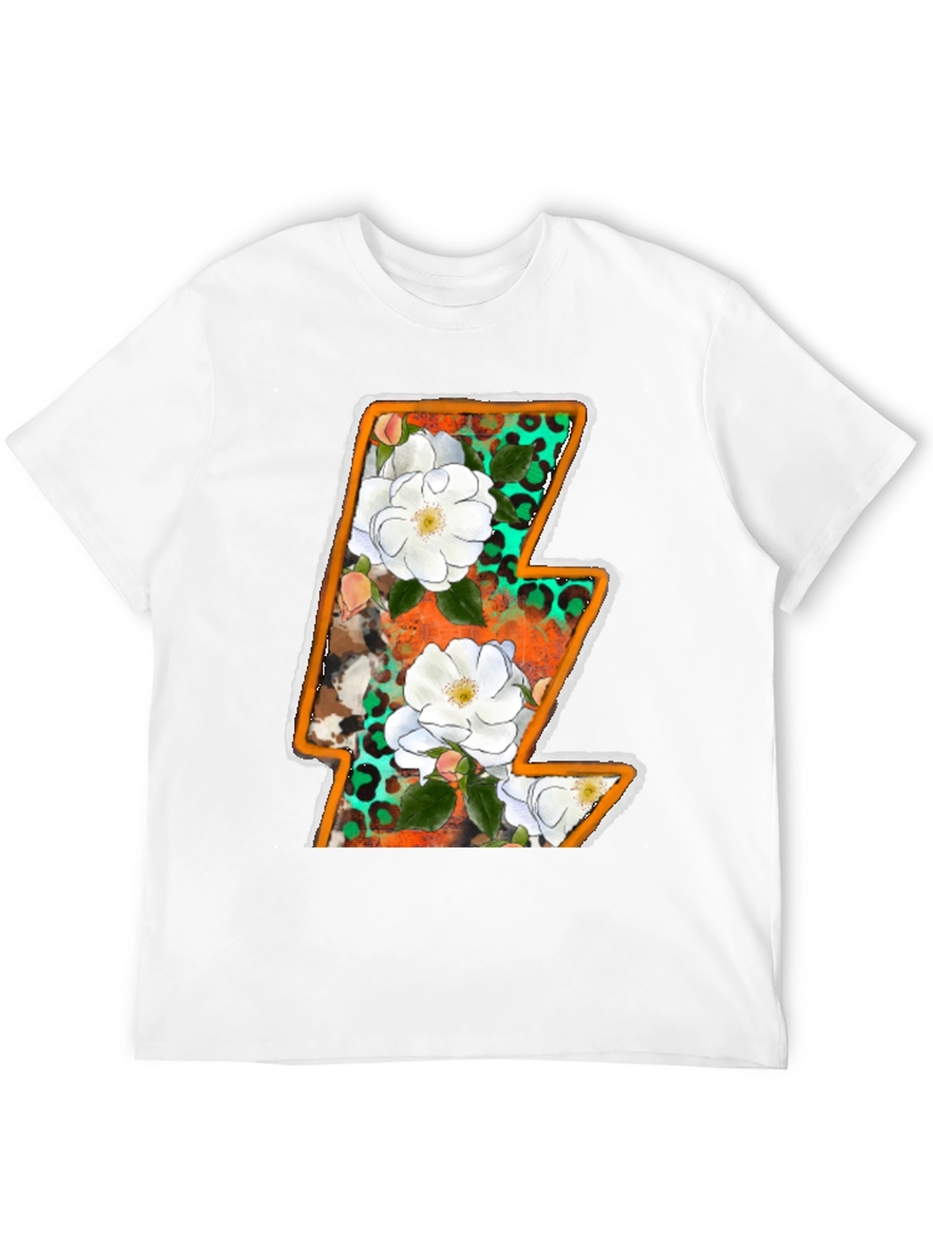Floral Lightning Bolt Graphic Tee