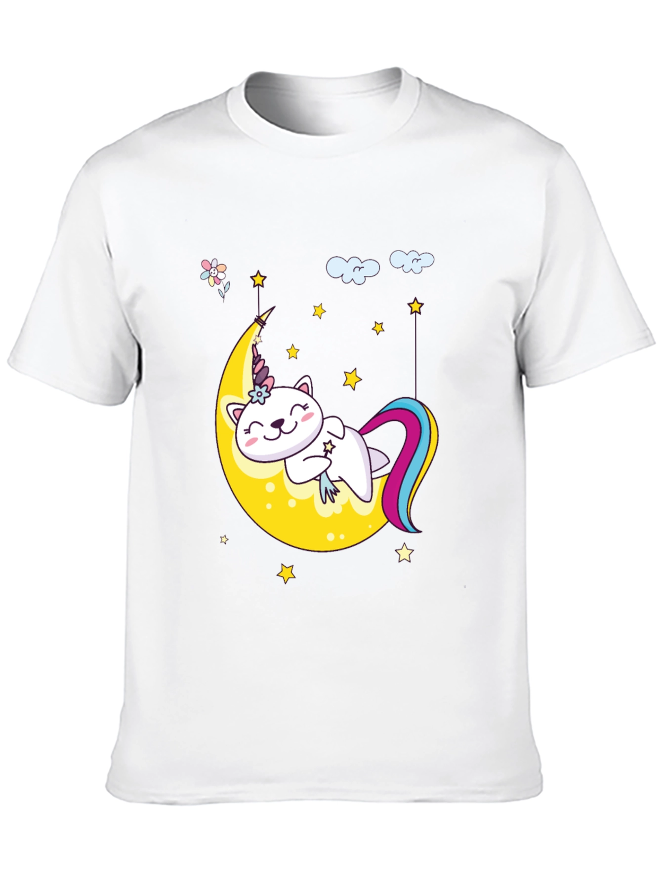 Cute Unicorn Cat Moon T-Shirt