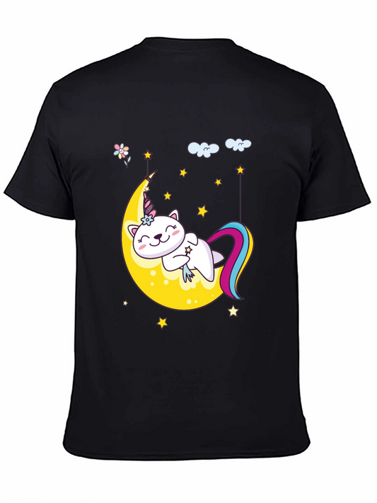 Cute Unicorn Cat Moon T-Shirt