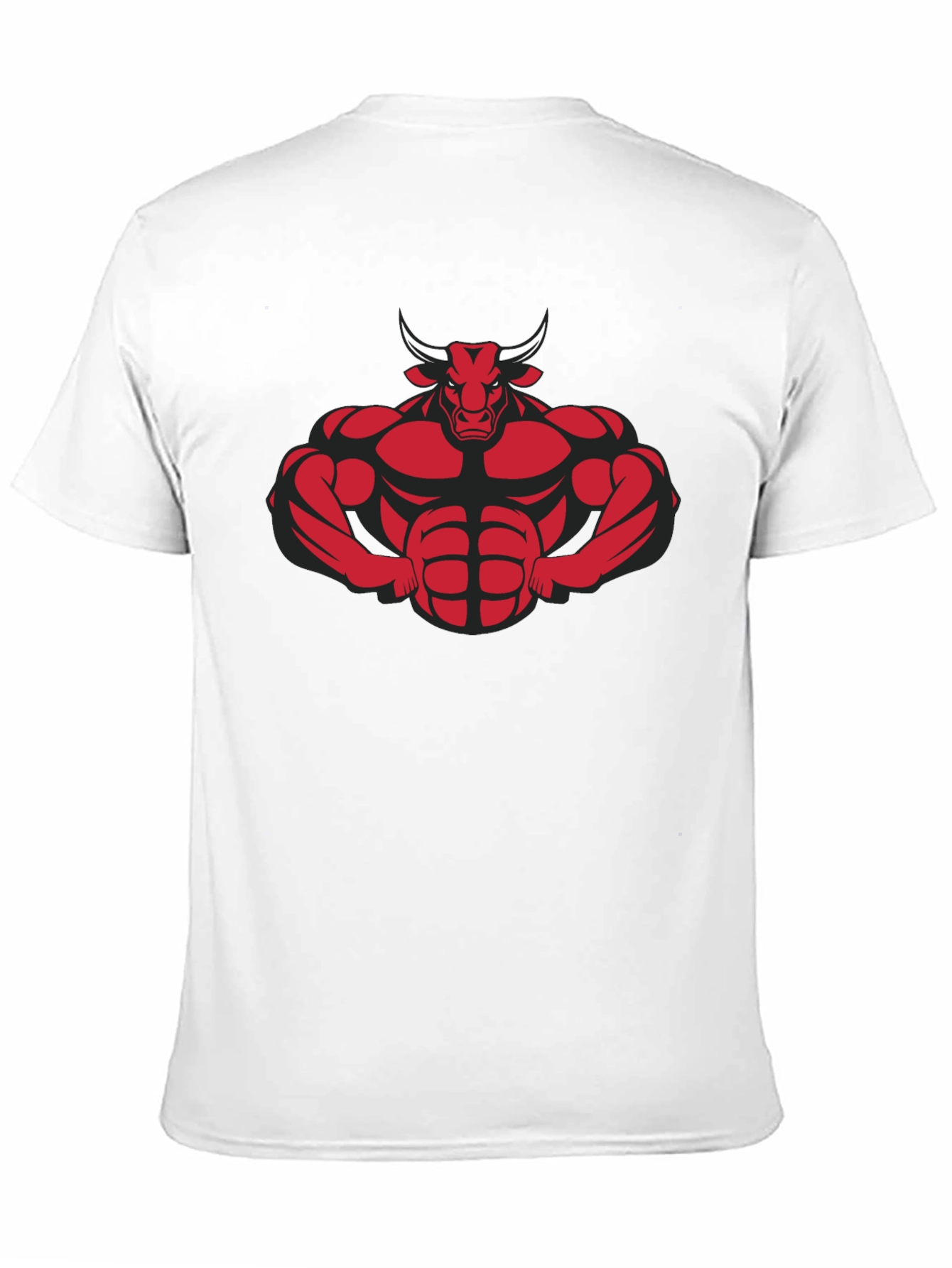 Muscle Bull Graphic Tee - Black Cotton Blend