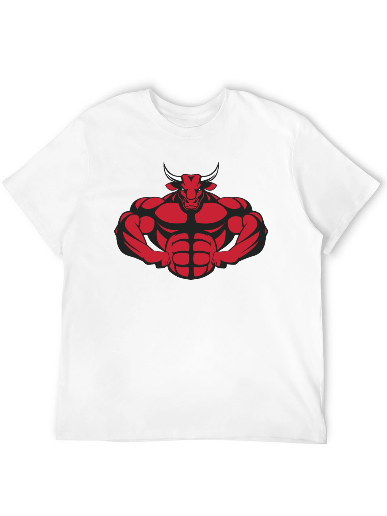 Muscle Bull Graphic Tee - Black Cotton Blend